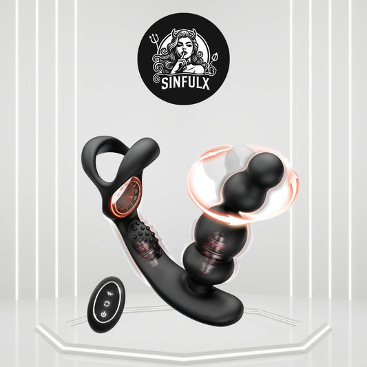 HyperLoop Rotating Anal Vibrator Penis Ring - SinfulX