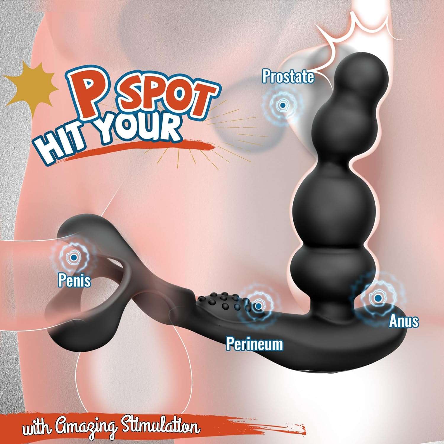 HyperLoop Rotating Anal Vibrator Penis Ring - SinfulX