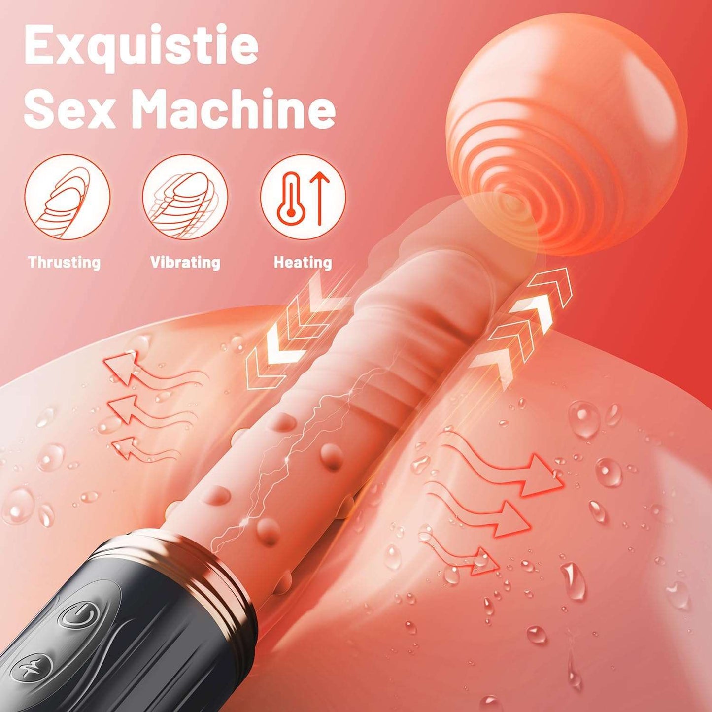 Interactive Thrusting Dildo with Remote Control - SinfulX