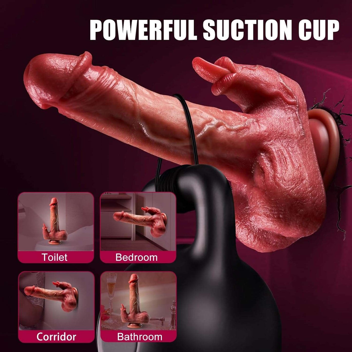 ThrustLick Dual Stimulation Thrusting Dildo_SinfulX_premium_sex_toys