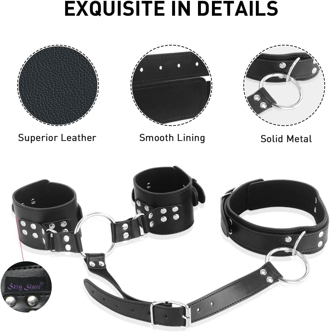 LockLink Neck-to-Wrist BDSM Bondage Restraints_SinfulX_premium_sex_toys