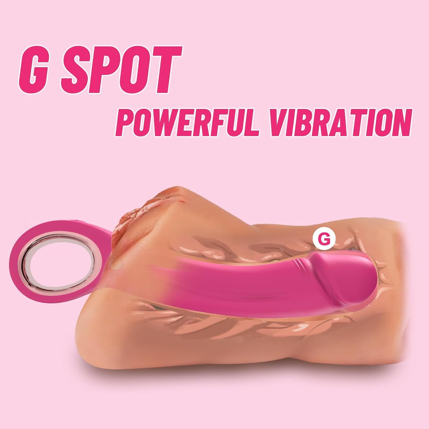 LuxePeak Ergonomic Ring Handle Dildo Vibrator - SinfulX