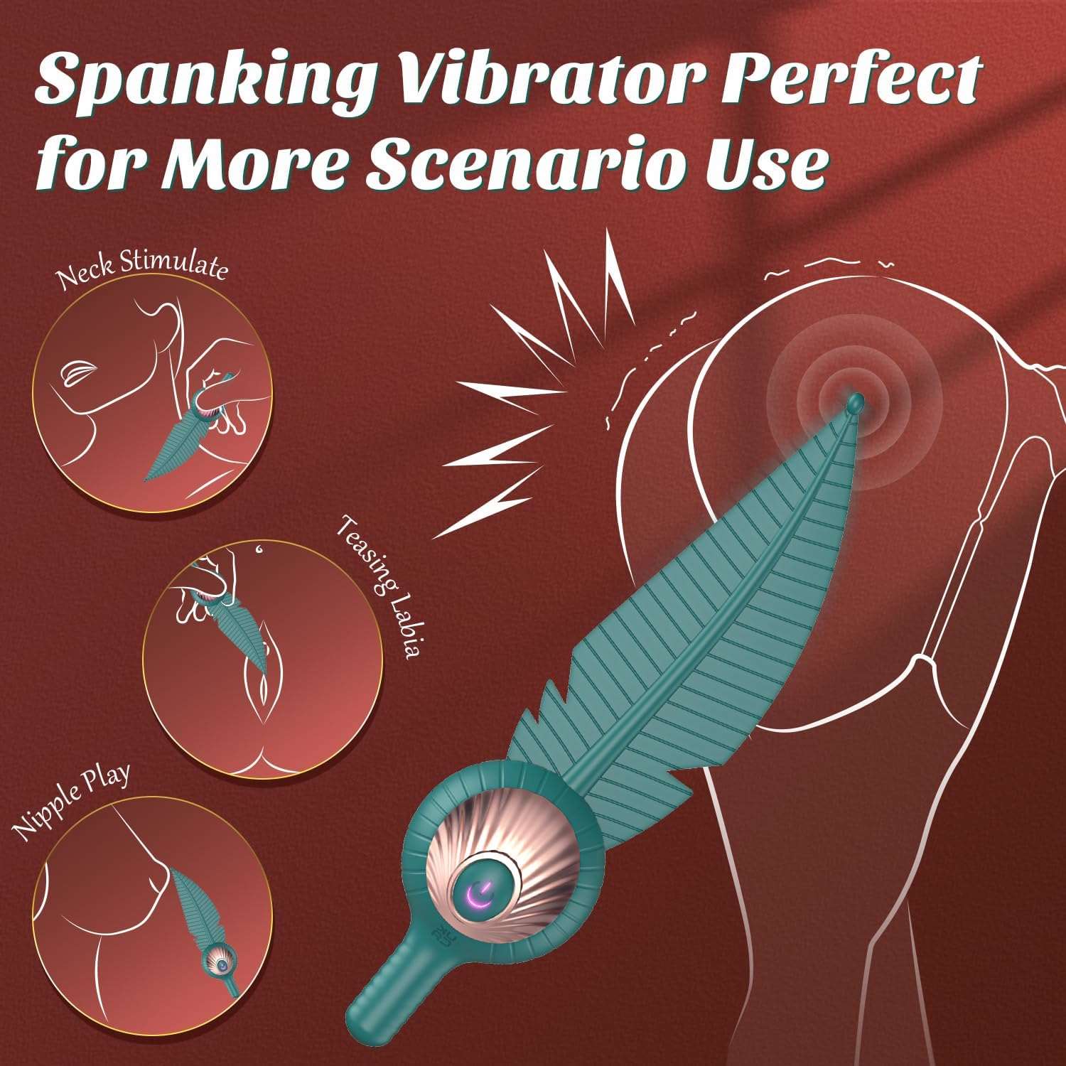 LuxeWhisper BDSM Foreplay Feather Vibrator - SinfulX