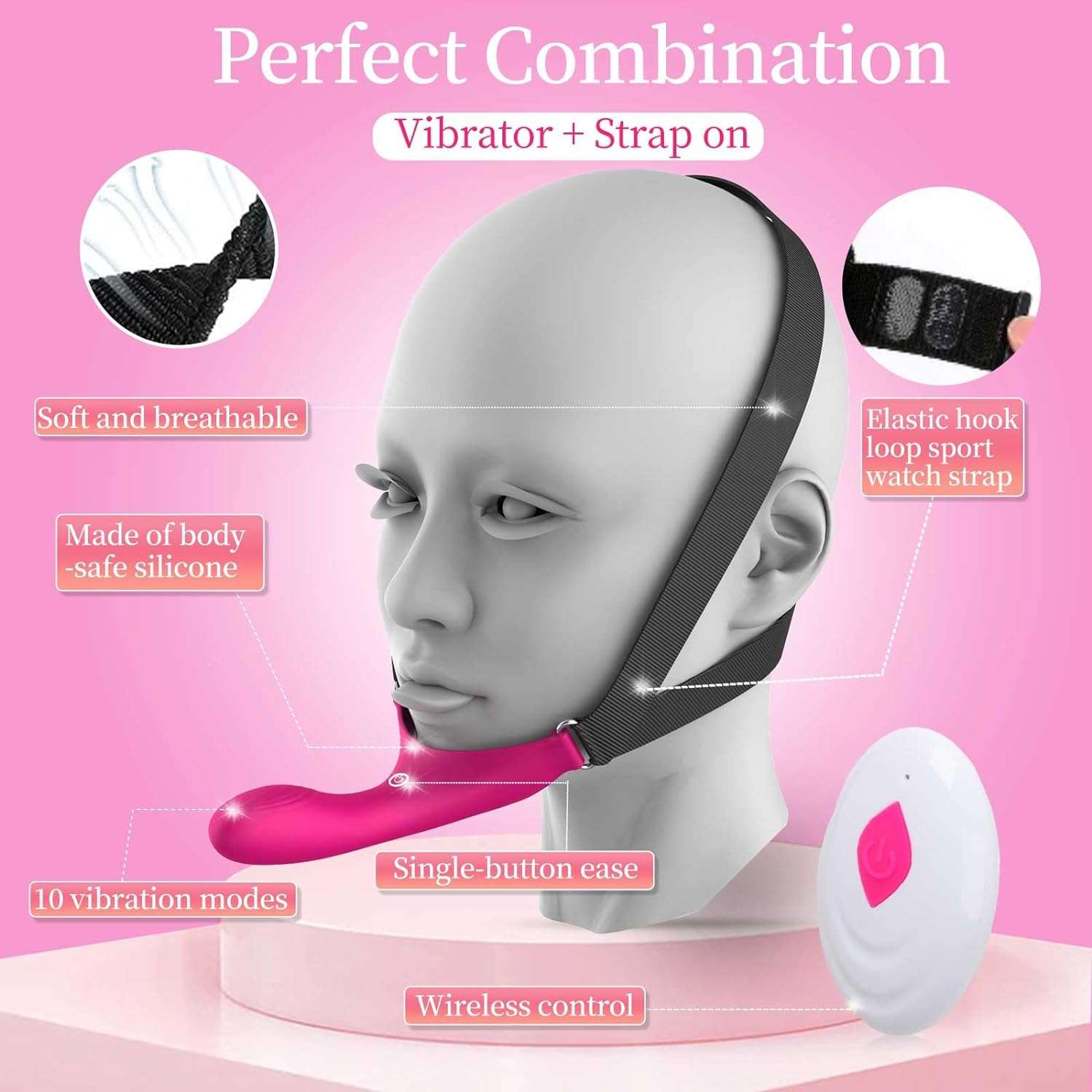 MaskedEuphoria Strap-On Vibrating Dildo with Facial Harness SinfulX MaskedEuphoria Strap-On Vibrating Dildo with Facial Harness SinfulX