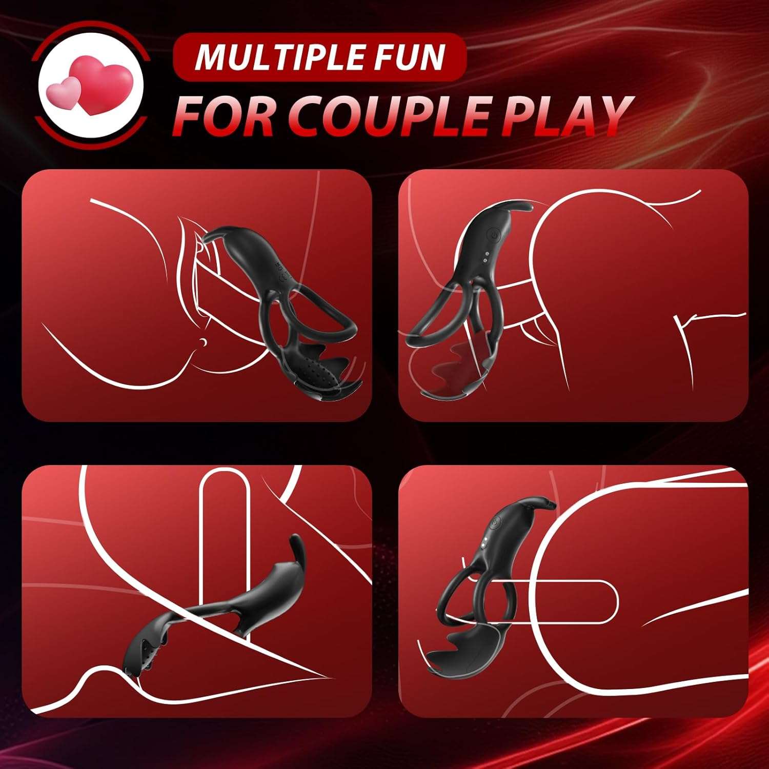 MonarchReach Vibrating Penis Ring Rabbit Stimulator - SinfulX