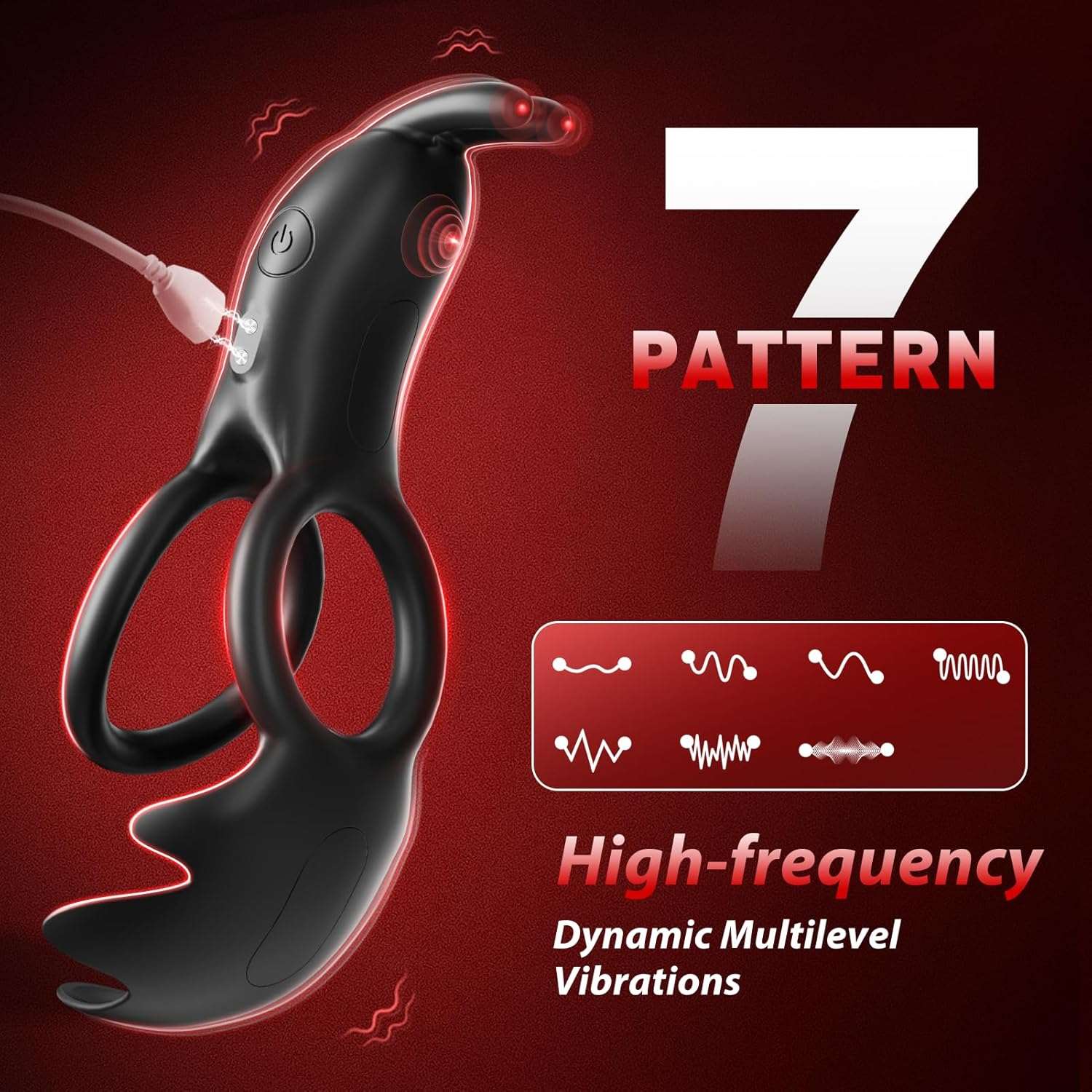 MonarchReach Vibrating Penis Ring Rabbit Stimulator - SinfulX