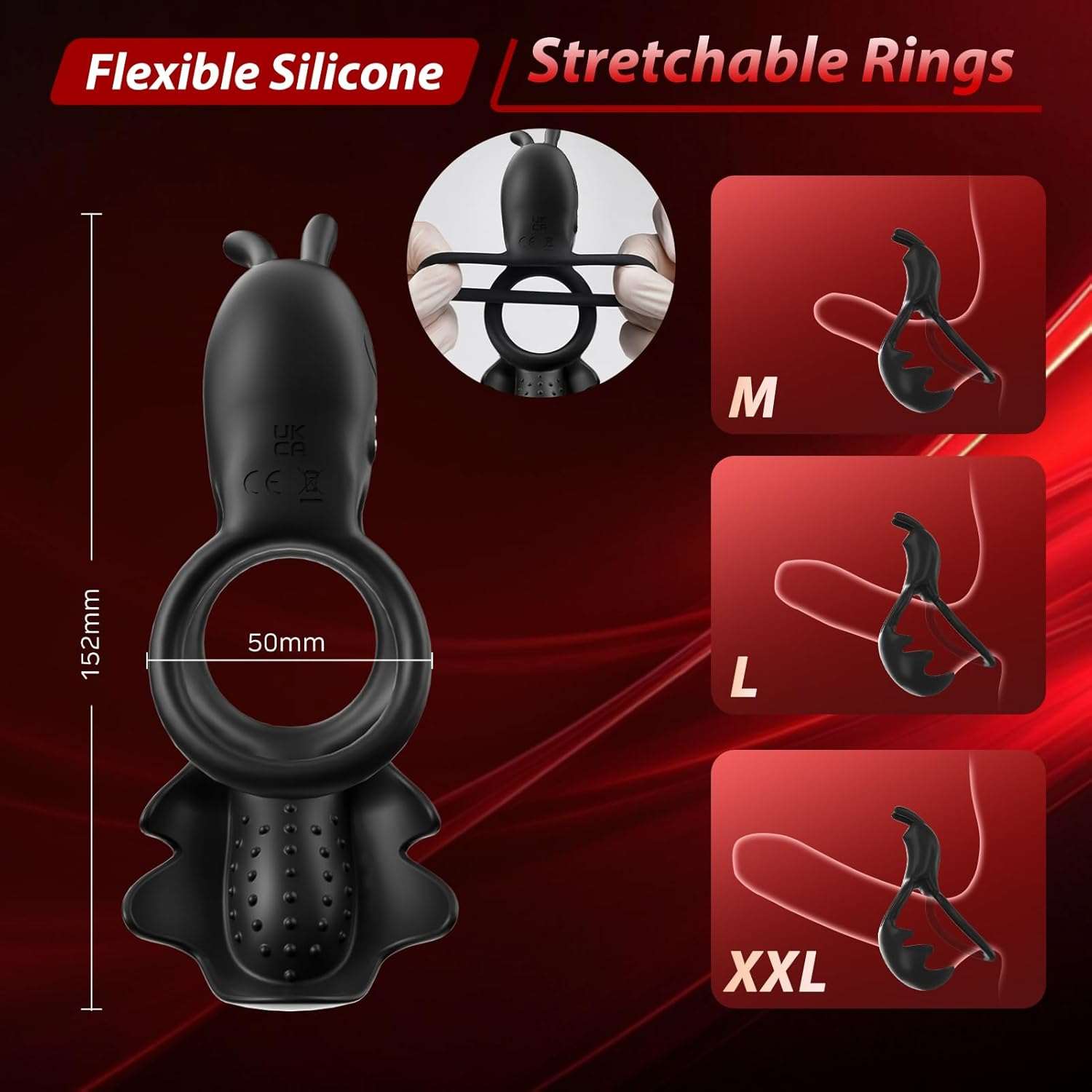 MonarchReach Vibrating Penis Ring Rabbit Stimulator - SinfulX