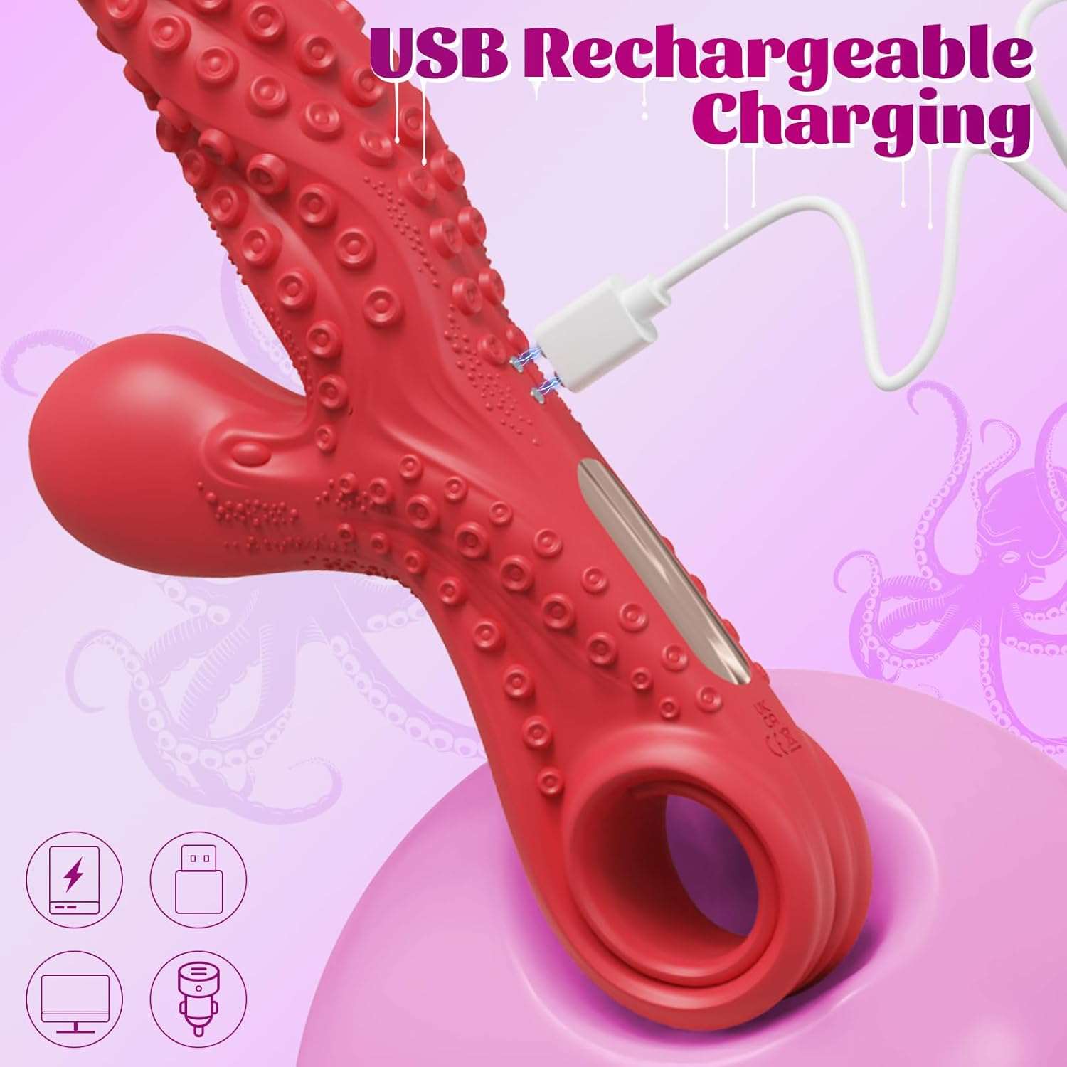 MonsterVibe Clit Stimulation Dildo Vibrator - SinfulX