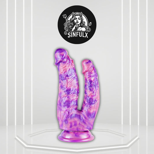 MythCurve 8” Double-Ended Dildo Suction Cup Silicone Toy - SinfulX - Personal Care > Sexual Wellness > Dual-Ended Stimulator