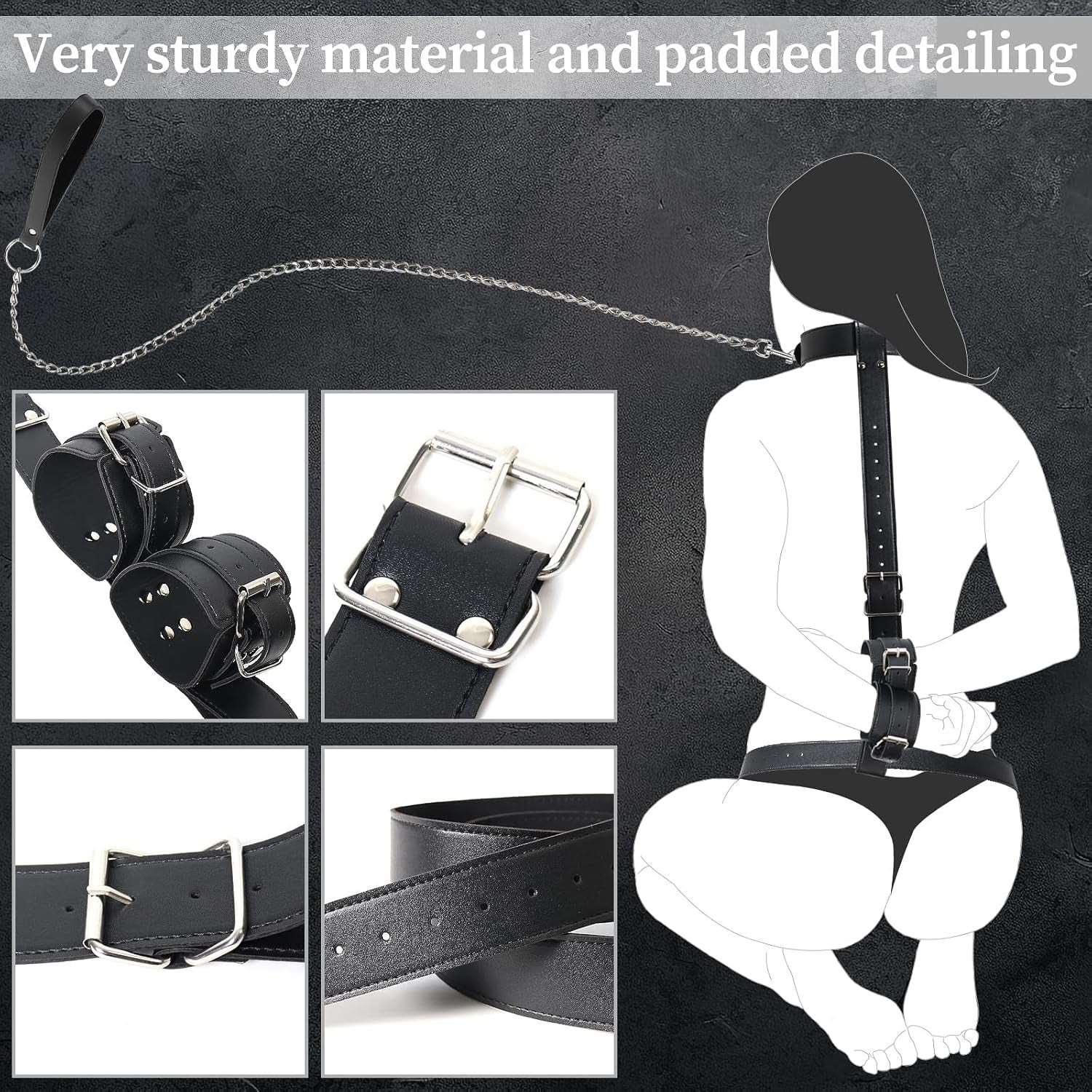 Neck - to - Wrist BDSM Restraint System - SinfulX