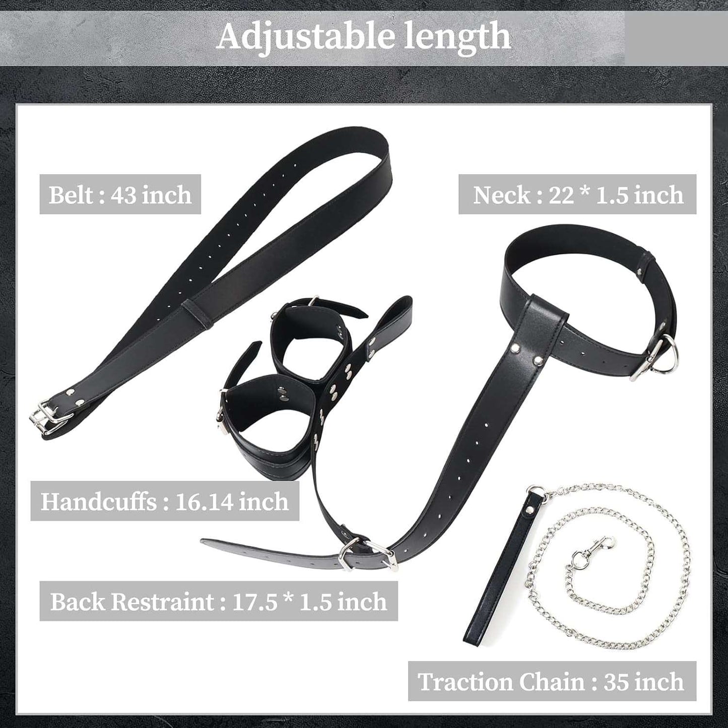 Neck - to - Wrist BDSM Restraint System - SinfulX