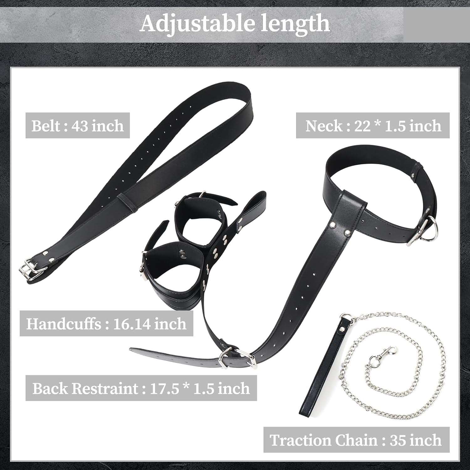 Neck - to - Wrist BDSM Restraint System - SinfulX