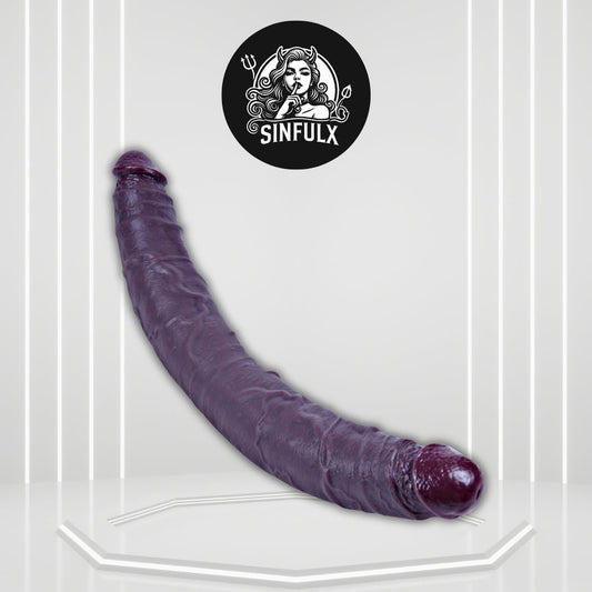 ObsidianMax 24.4” XXL Double-Ended Ebony Dildo Thick Silicone Toy - SinfulX - Personal Care > Sexual Wellness > Dual-Ended Stimulator