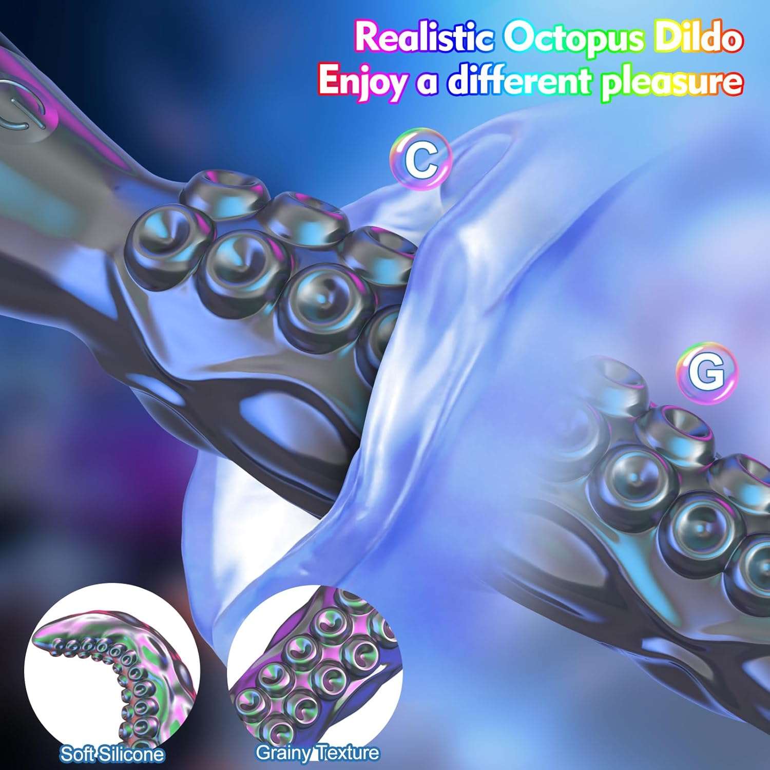 OctoVibe Tentacle Dildo Vibrator with 9 Modes & LED SinfulX OctoVibe Tentacle Dildo Vibrator with 9 Modes & LED SinfulX