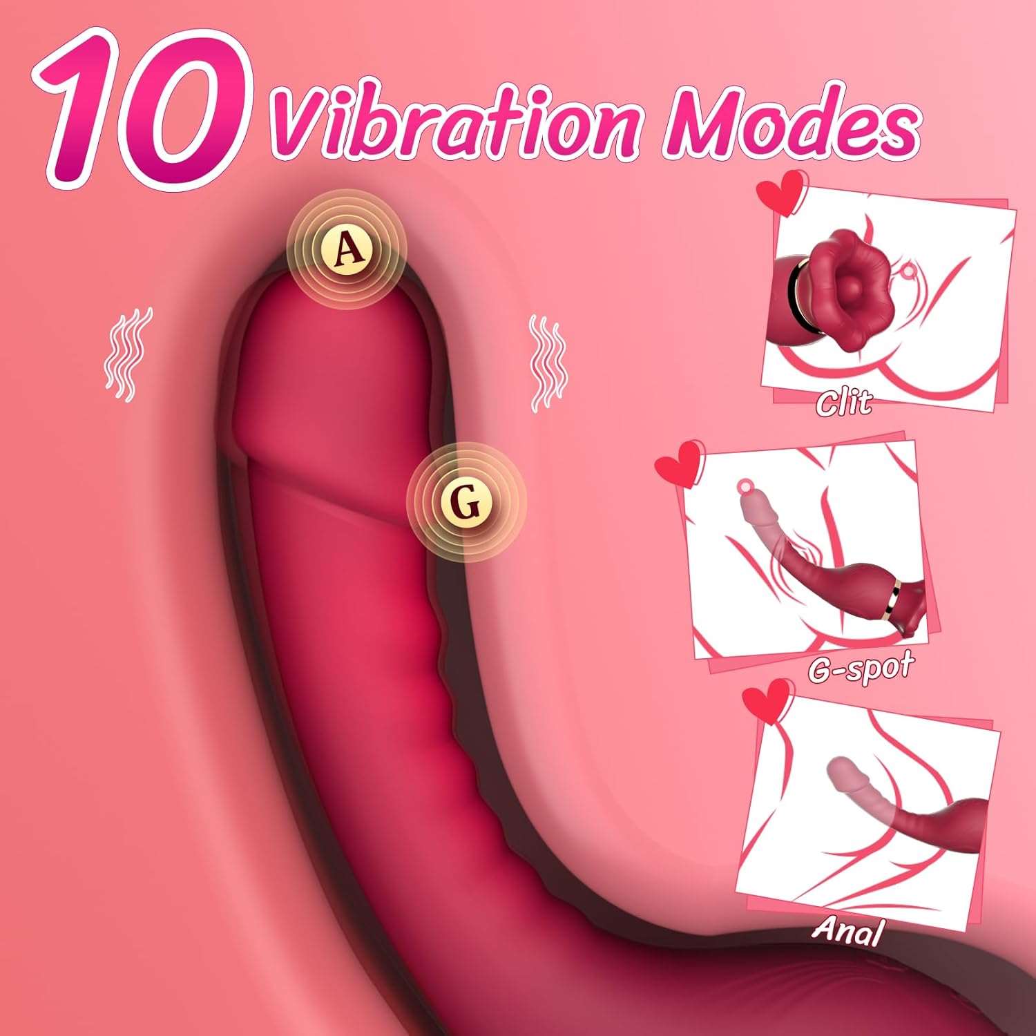 PetalPulse Rose Clitoral Sucking Dildo - SinfulX