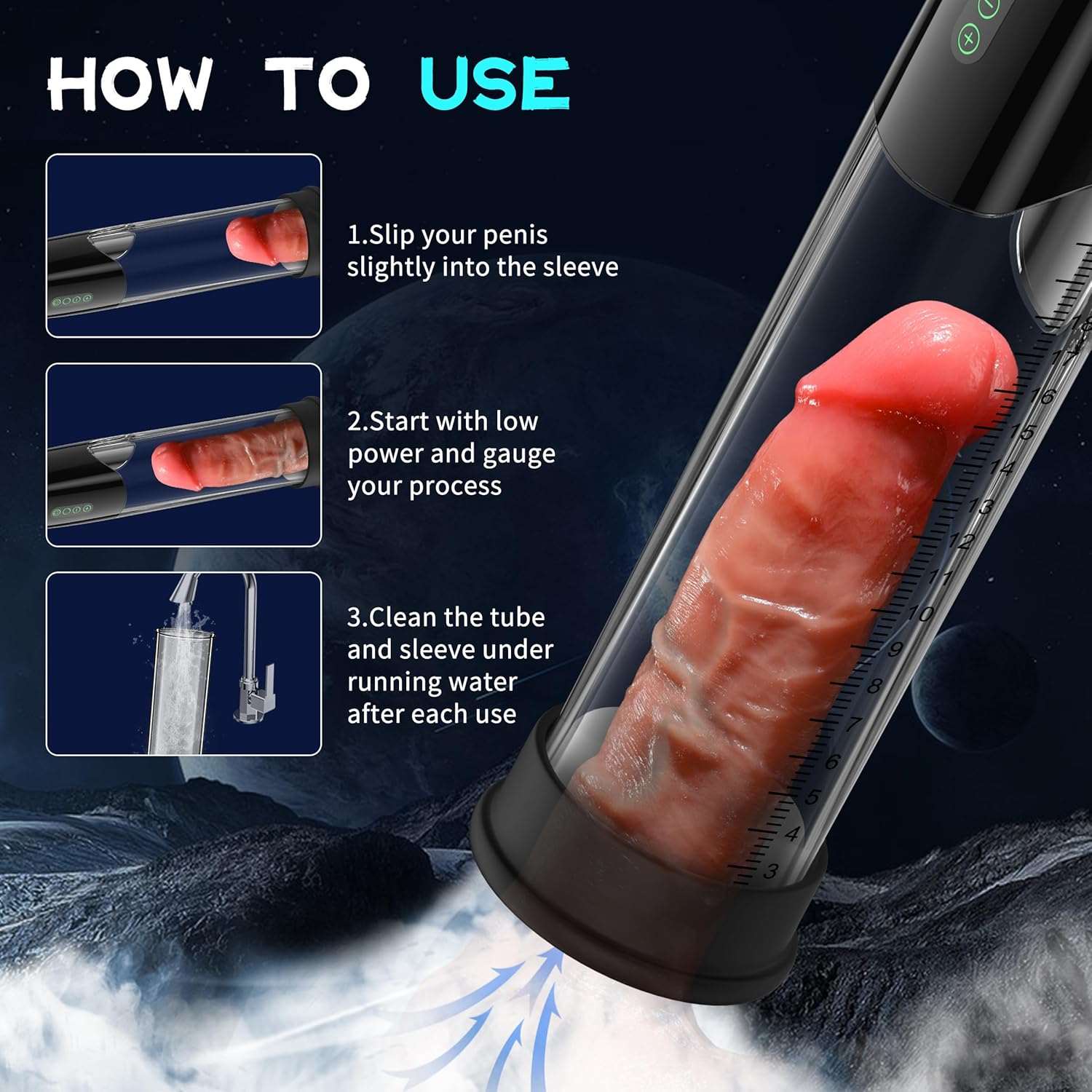 PowerBoost Luxury Penis Vacuum Enhancement Pump - SinfulX
