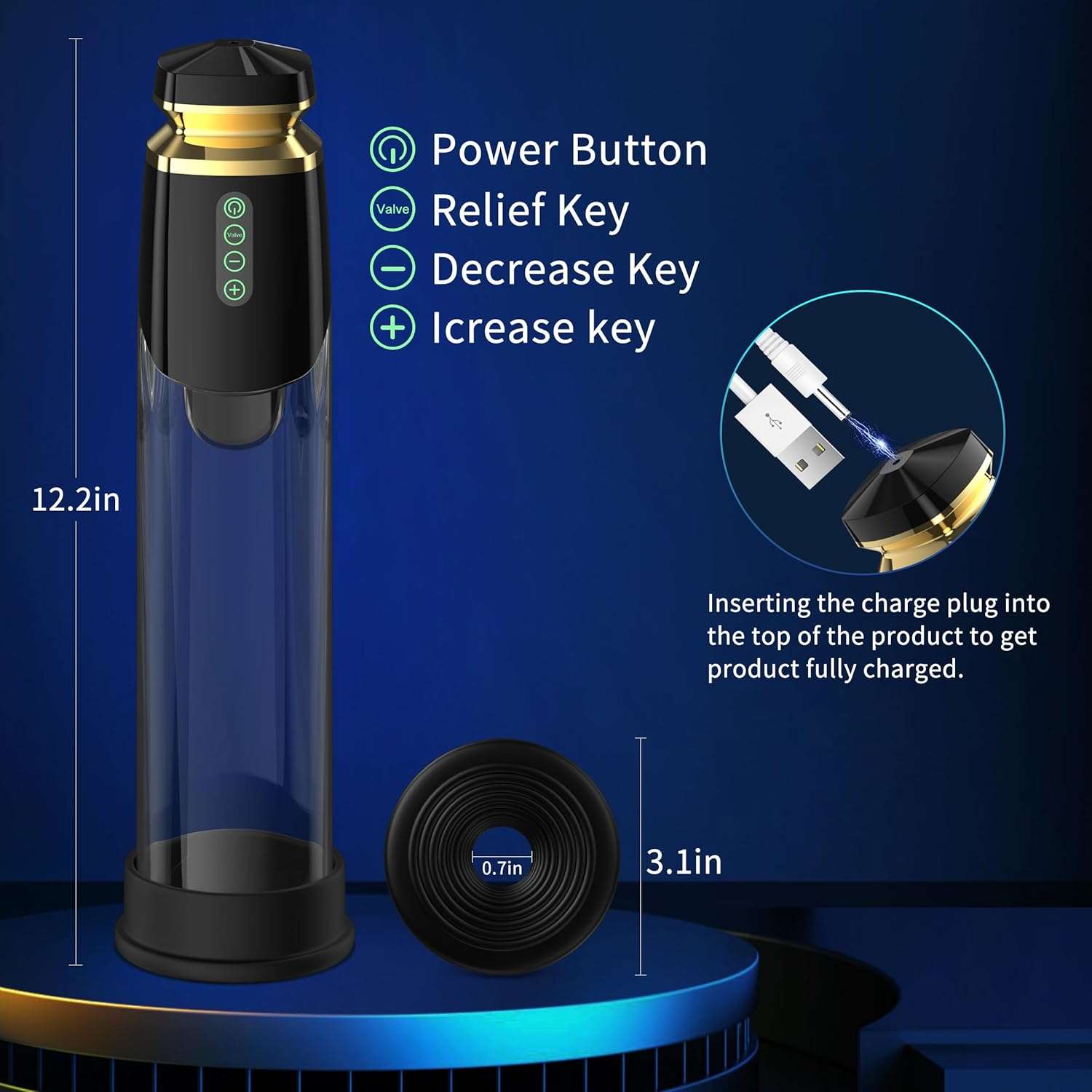 PowerBoost Luxury Penis Vacuum Enhancement Pump - SinfulX