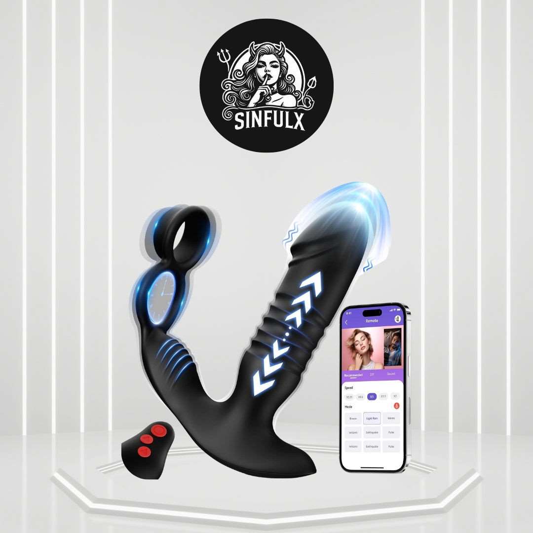 PowerCircle Thrusting Prostate Massager Penis Ring - SinfulX