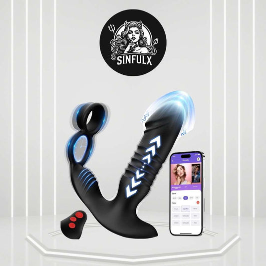 PowerCircle Thrusting Prostate Massager Penis Ring - SinfulX