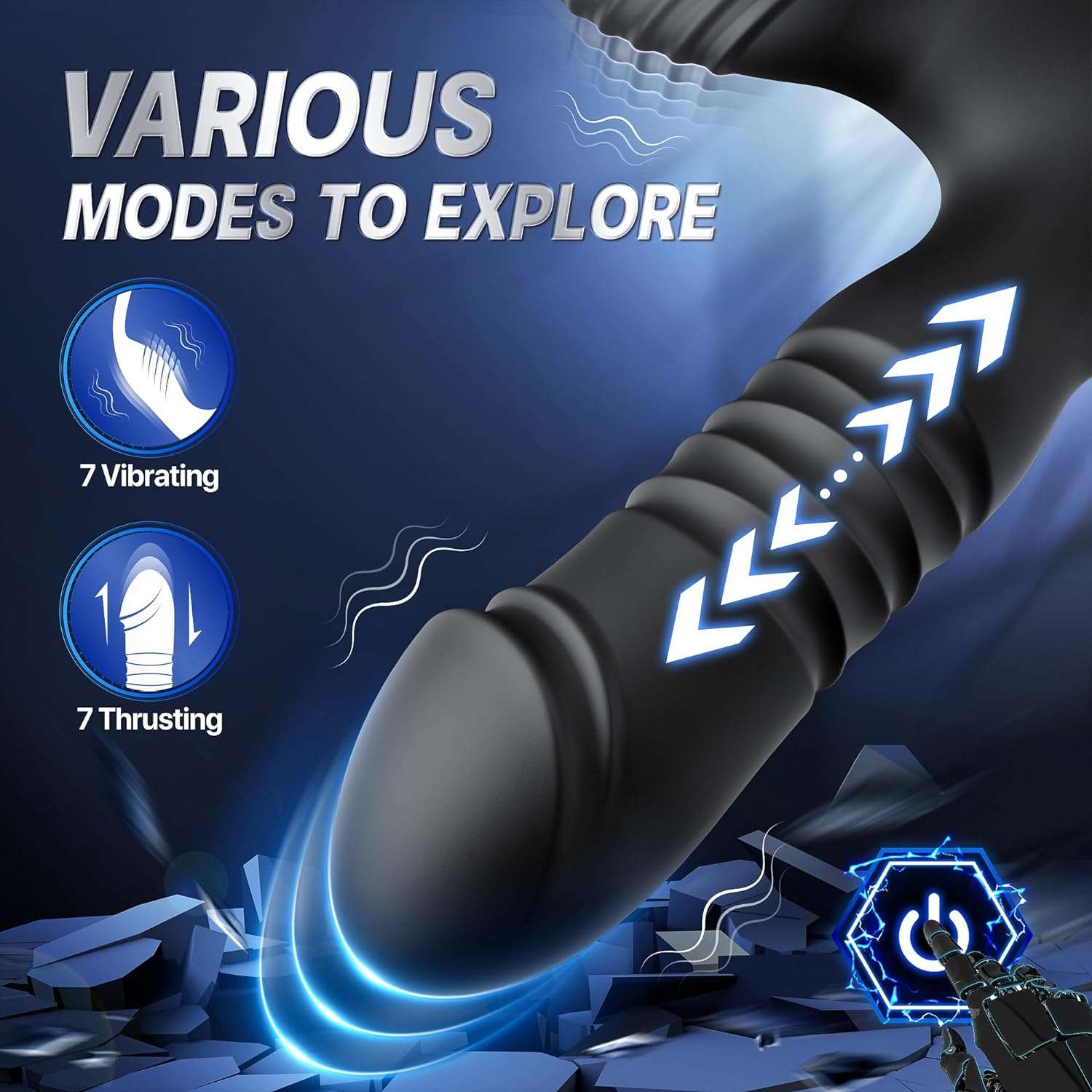 PowerCircle Thrusting Prostate Massager Penis Ring - SinfulX