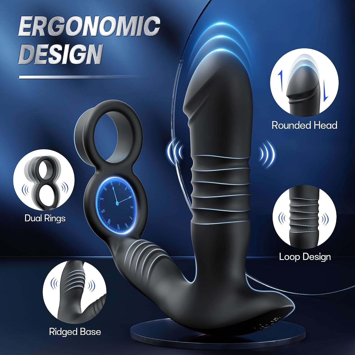 PowerCircle Thrusting Prostate Massager Penis Ring - SinfulX