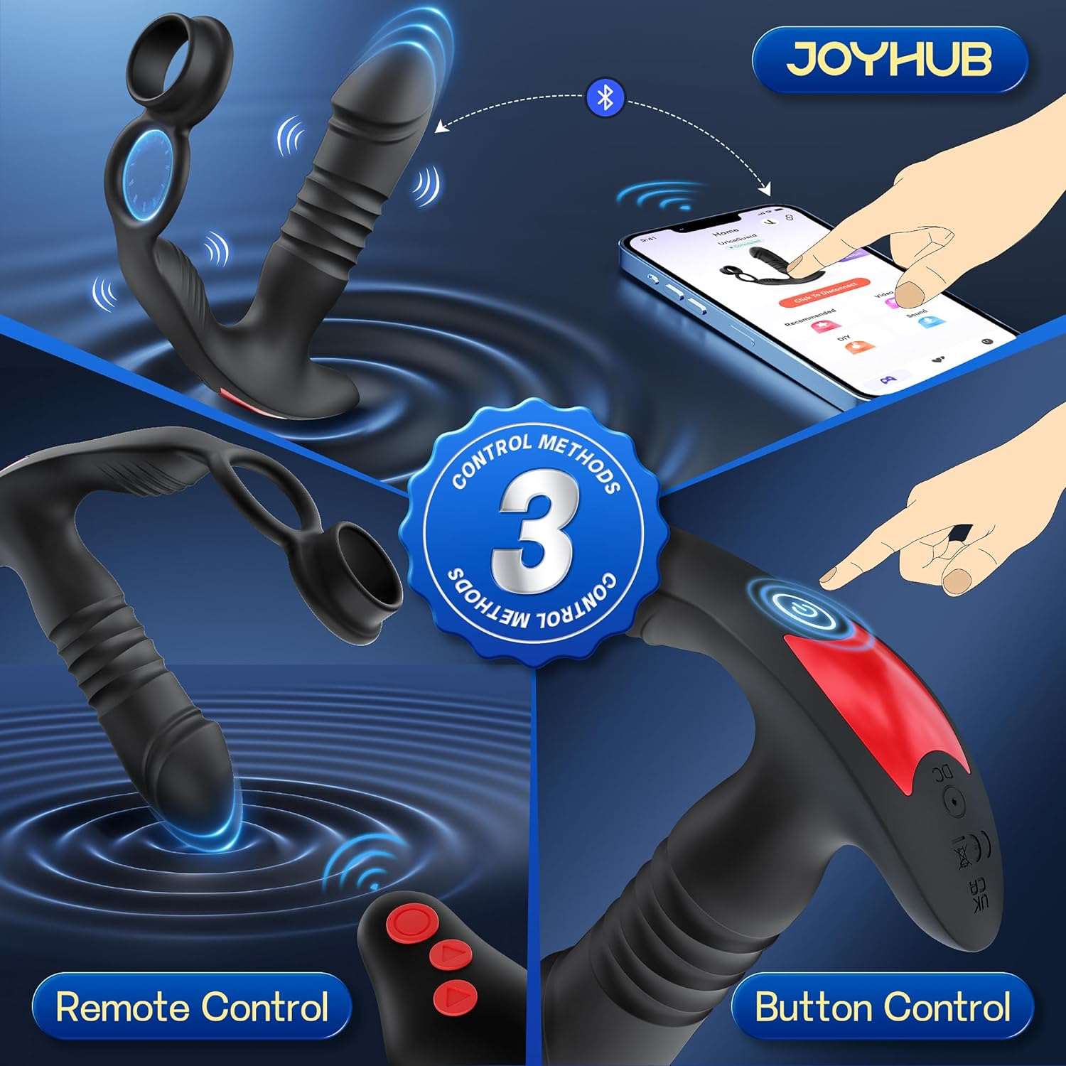 PowerCircle Thrusting Prostate Massager Penis Ring - SinfulX