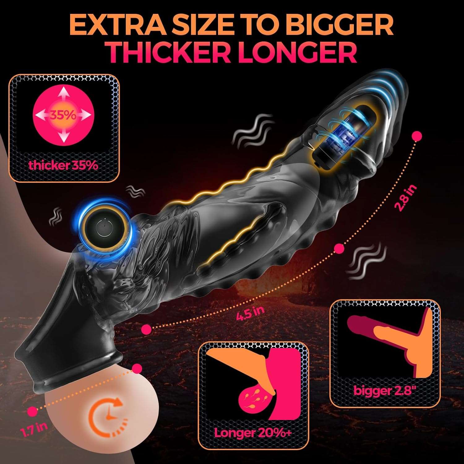 PowerFlex Bullet Vibrator Penis Sleeve_SinfulX_premium_sex_toys