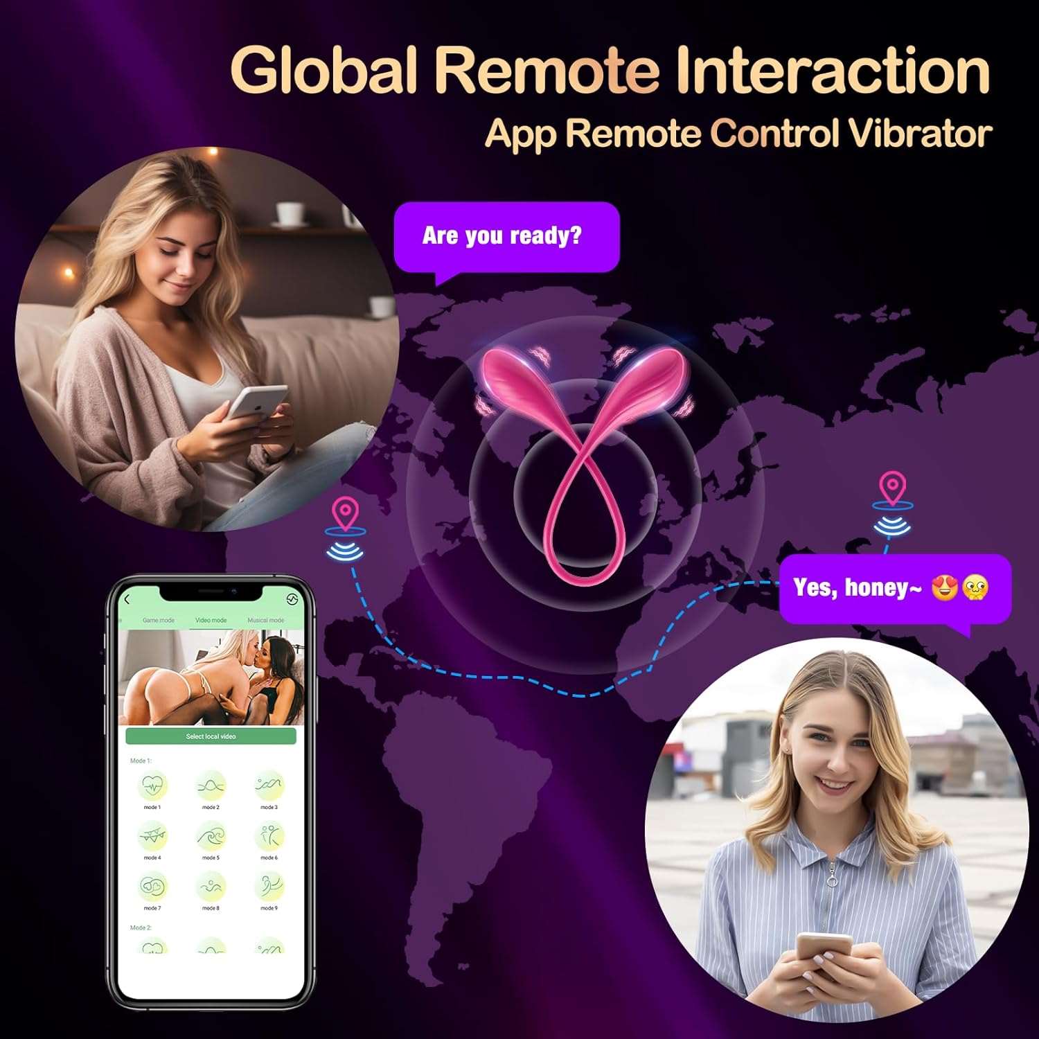 Powerful Dual Pleasure Couples Vibrator - SinfulX