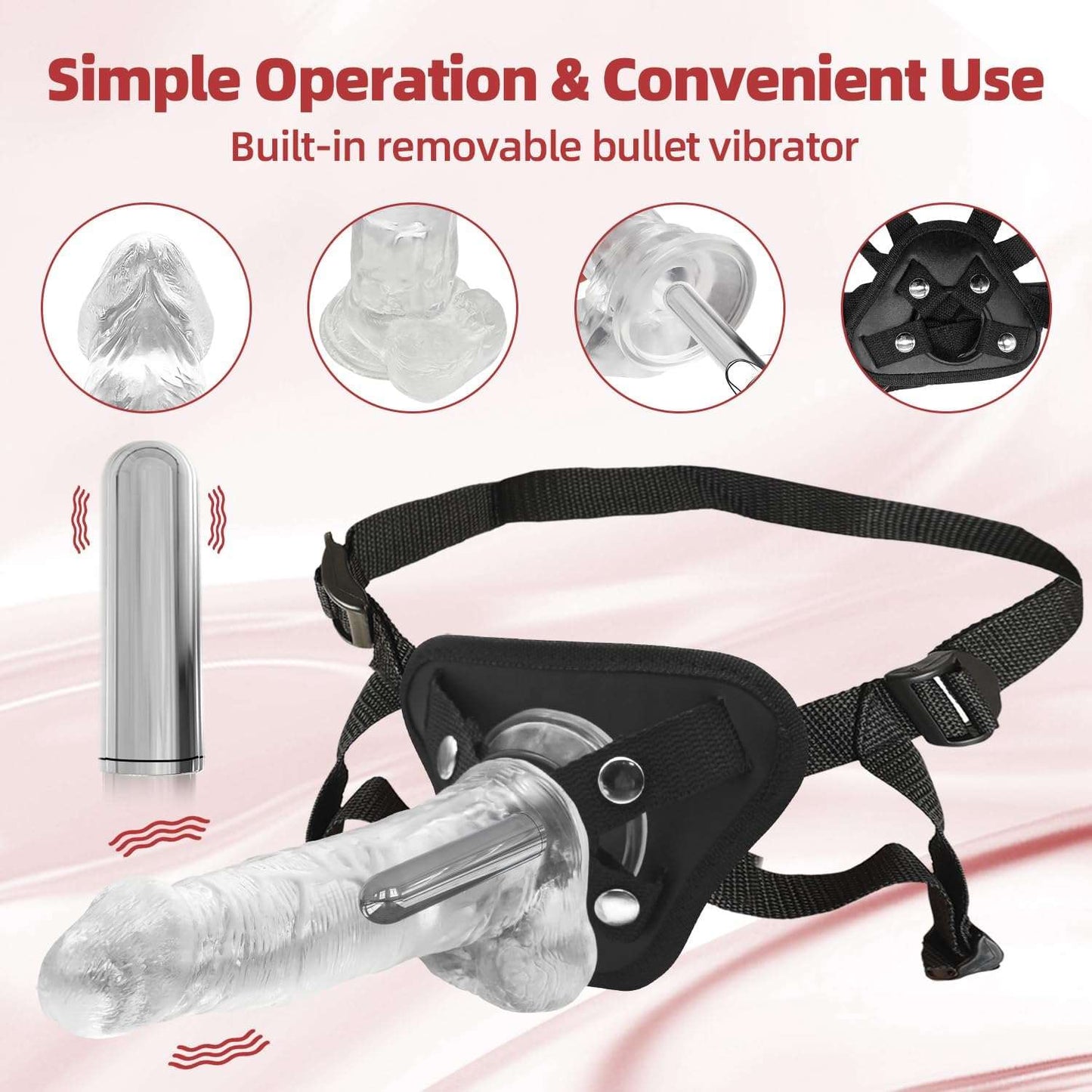 Premium Strap - On Bullet Vibrator Dildo - SinfulX