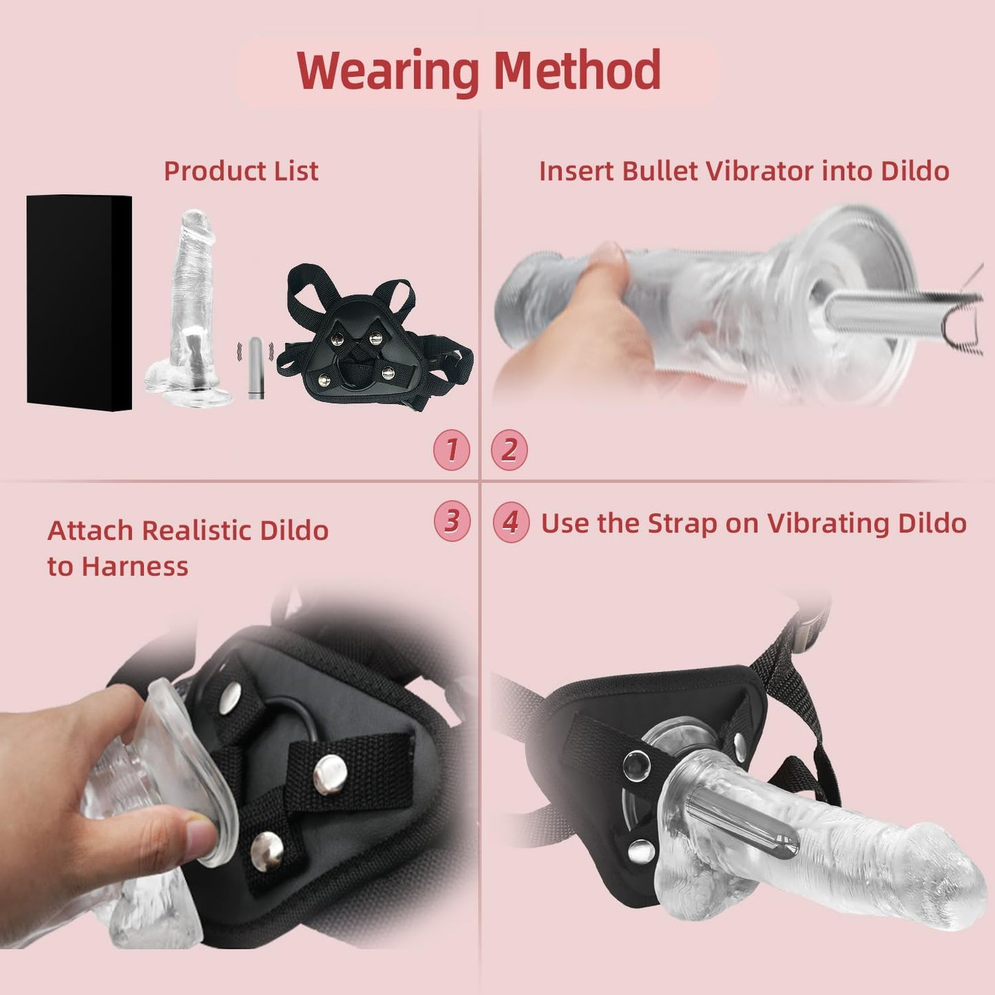 Premium Strap - On Bullet Vibrator Dildo - SinfulX