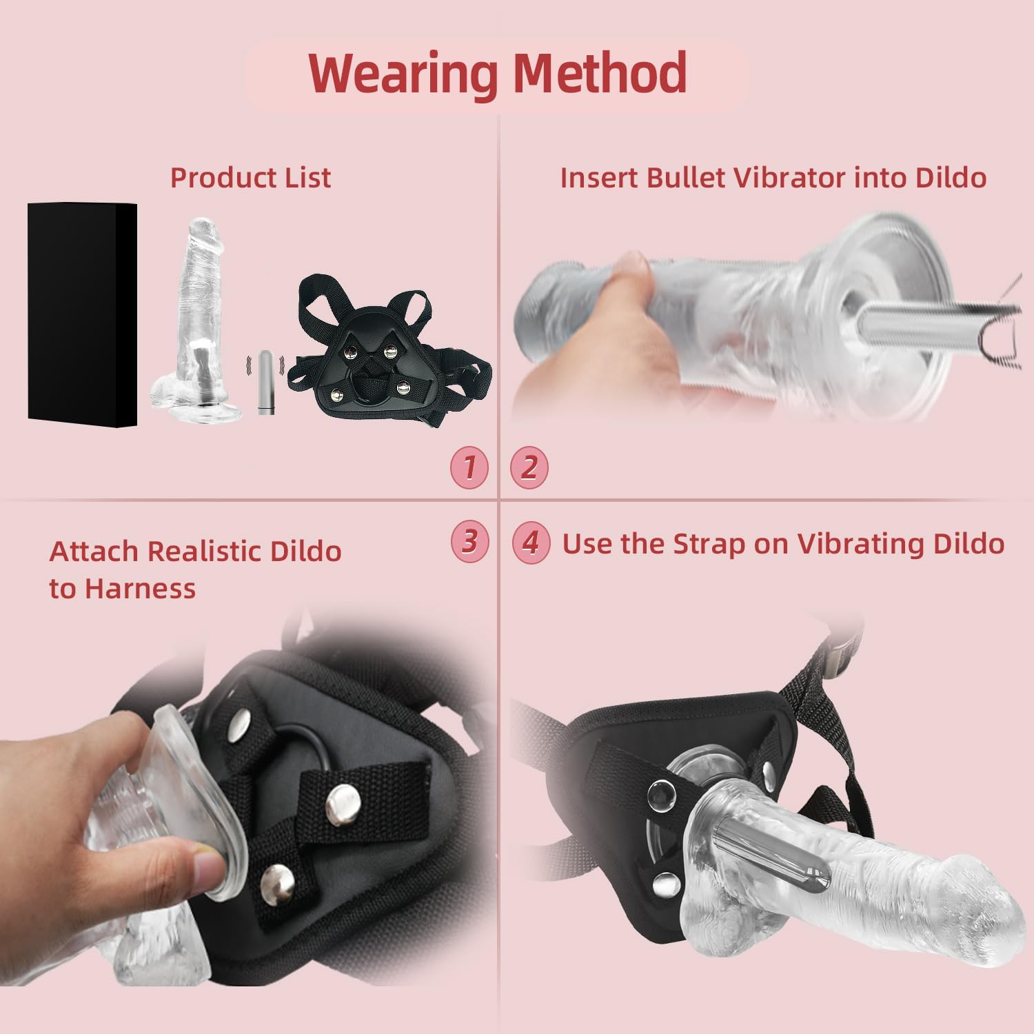 Premium Strap - On Bullet Vibrator Dildo - SinfulX