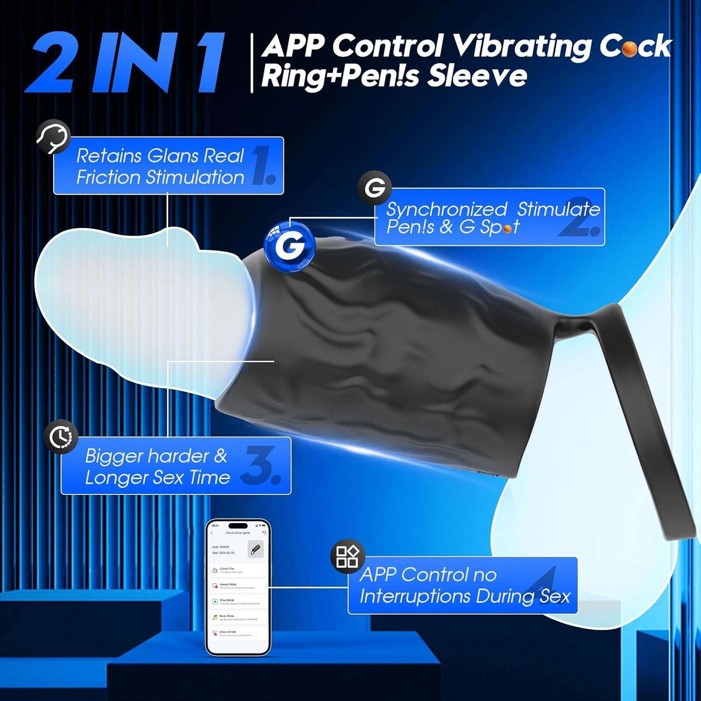 PulseMaster Vibrating Remote Control Penis Sleeve - SinfulX