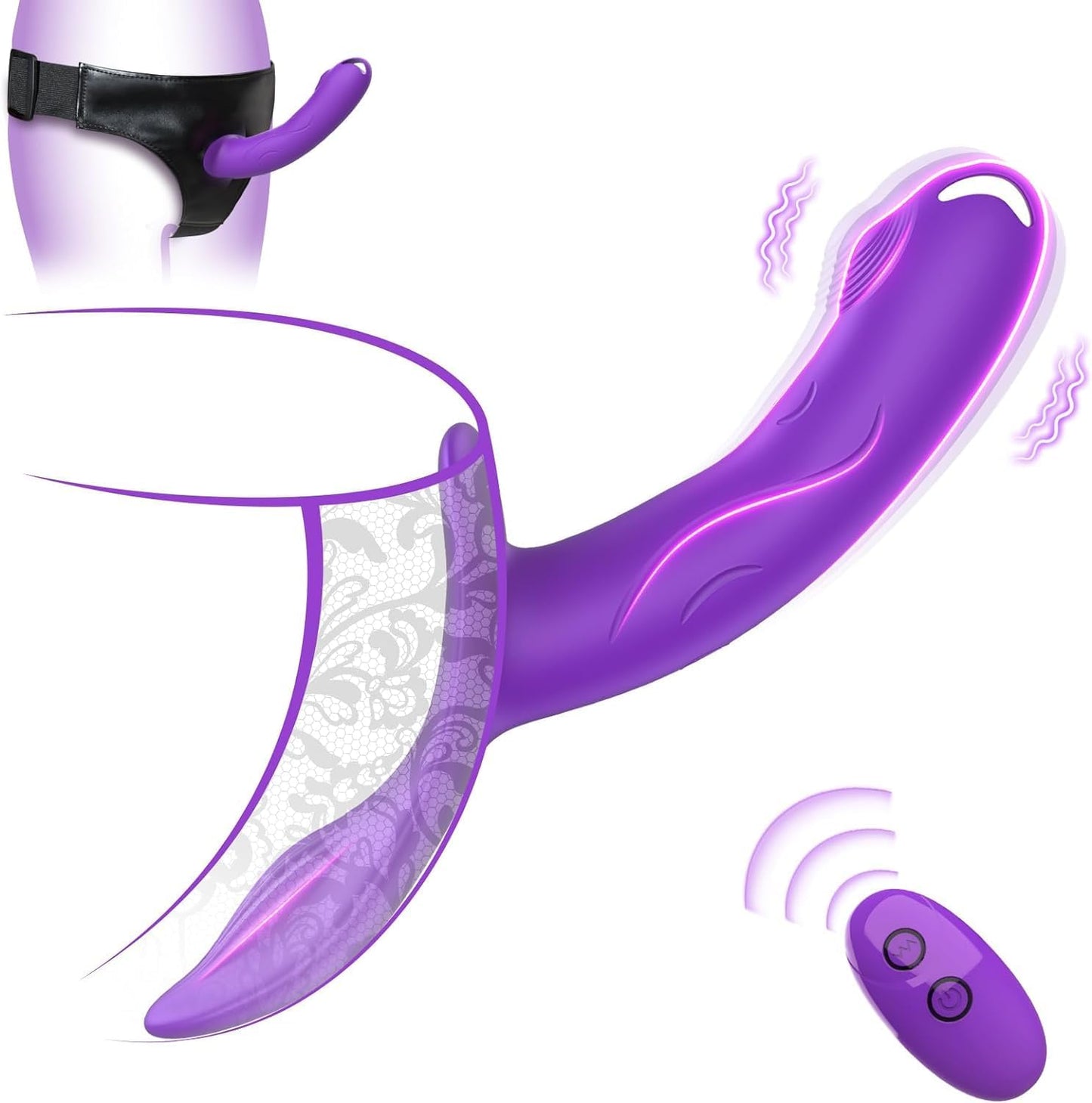 PulsePersona Remote Control Vibrating Strap-On Dildo_SinfulX_premium_sex_toys