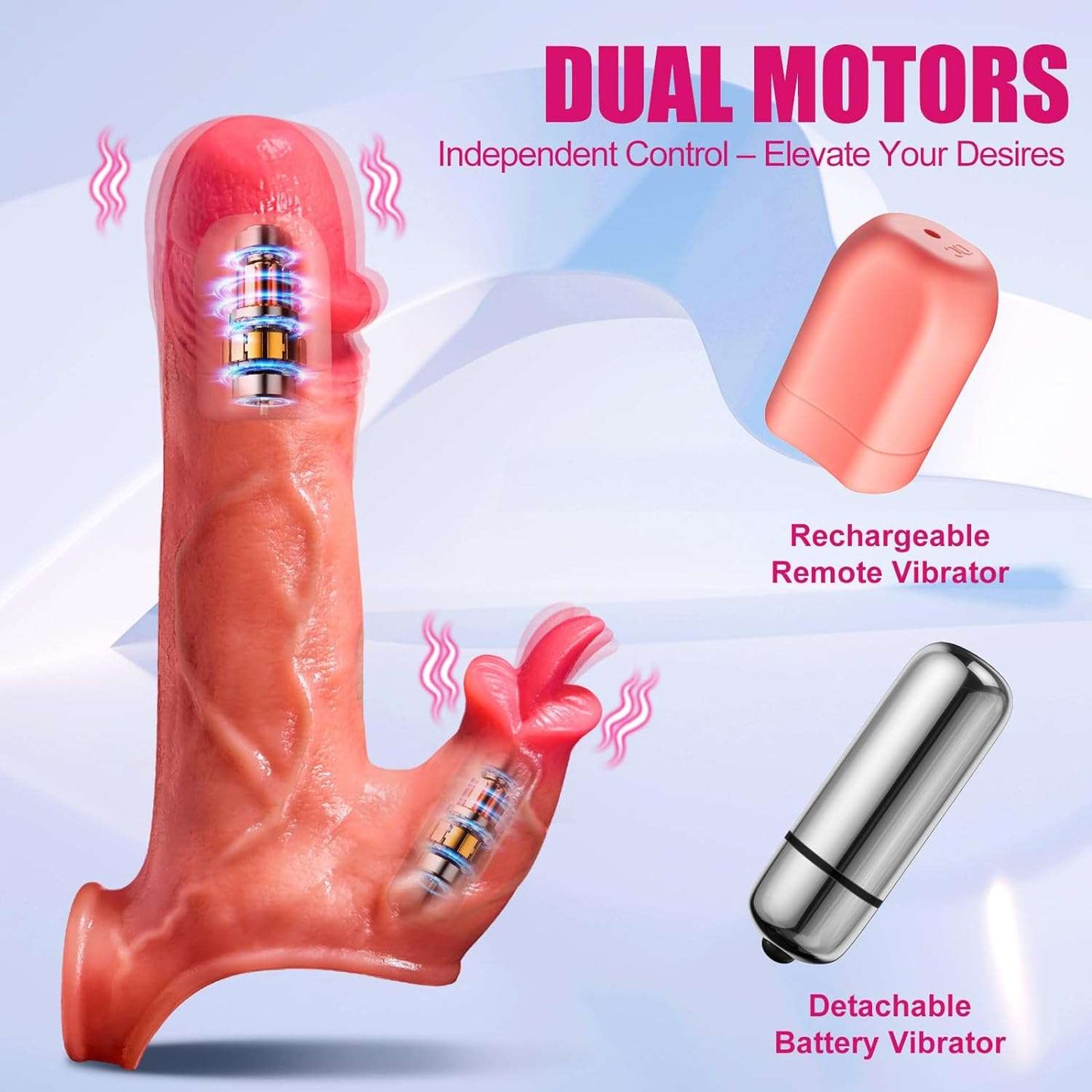 PulsePilot Remote Control Rabbit Thrusting Dildo_SinfulX_premium_sex_toys