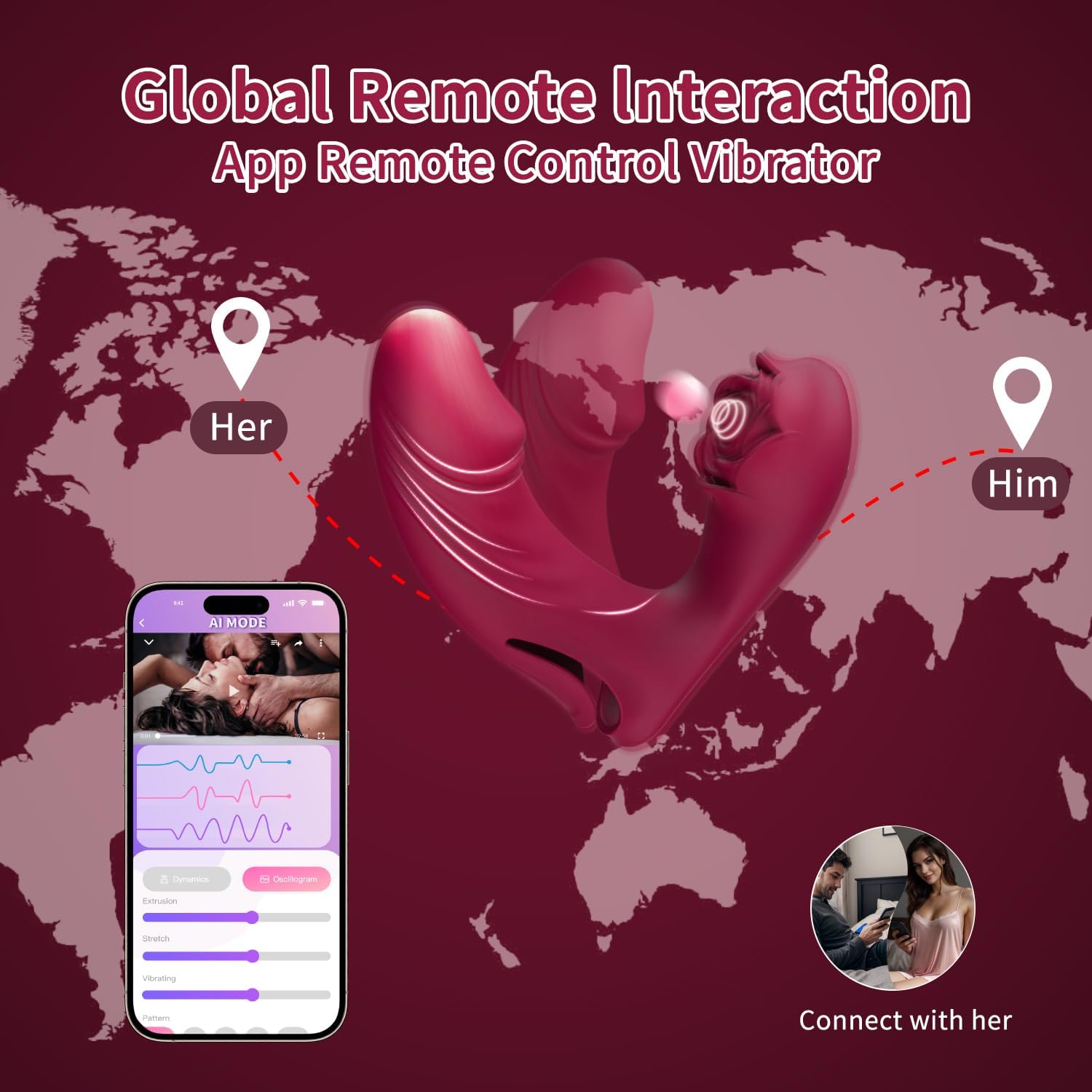 PulseTap Fingering Rose Dildo Vibrator - SinfulX