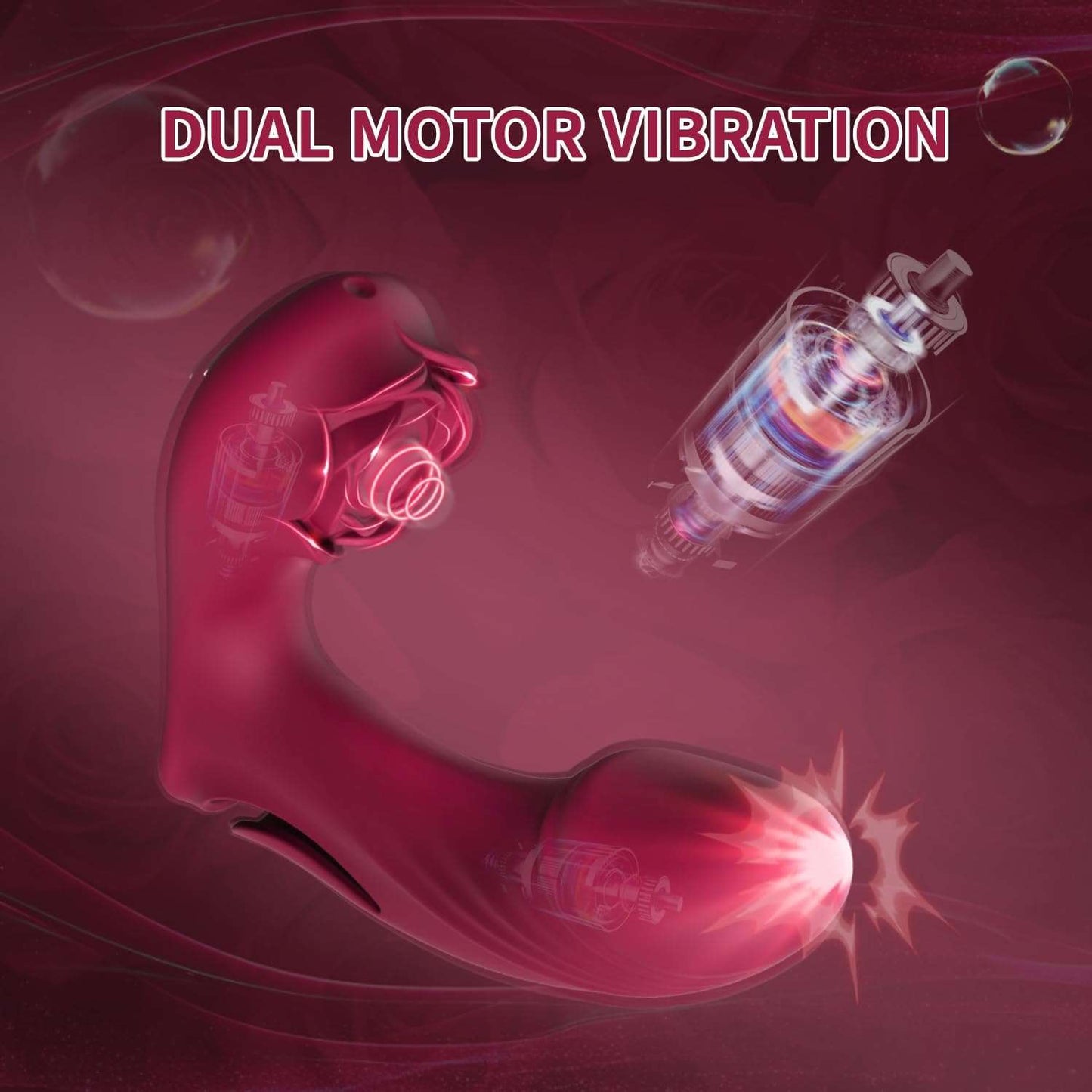 PulseTap Fingering Rose Dildo Vibrator - SinfulX