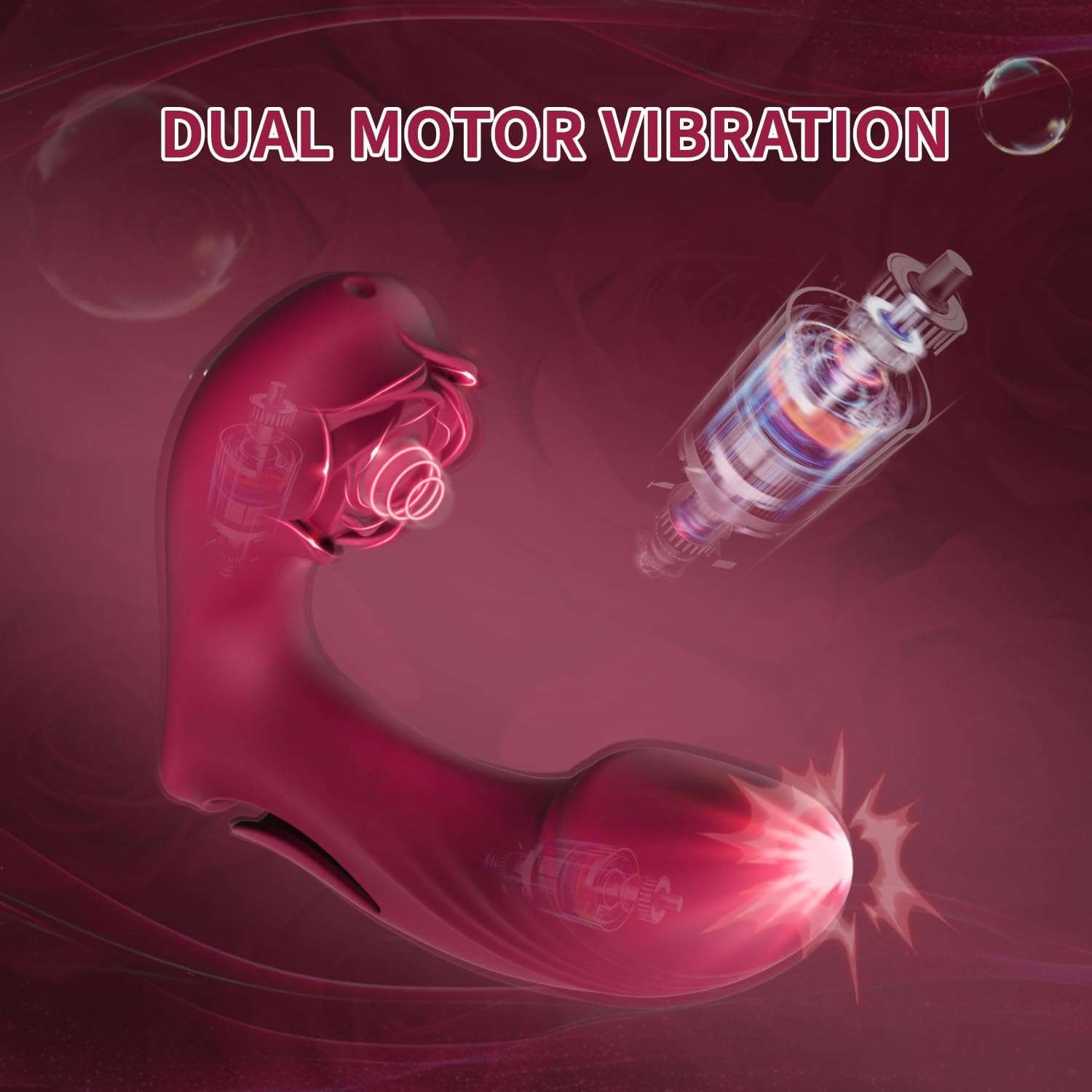 PulseTap Fingering Rose Dildo Vibrator - SinfulX