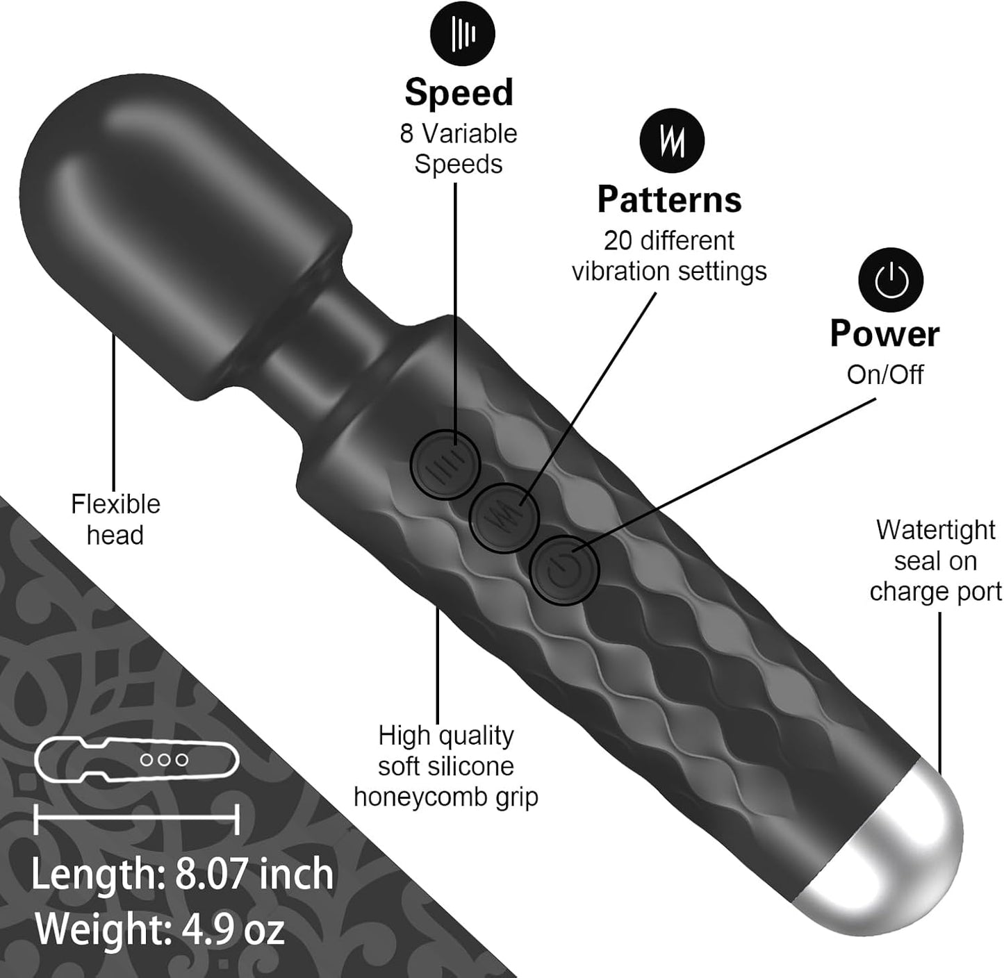 PulseWand Clitoral Stimulation Vibrator Wand_SinfulX_premium_sex_toys