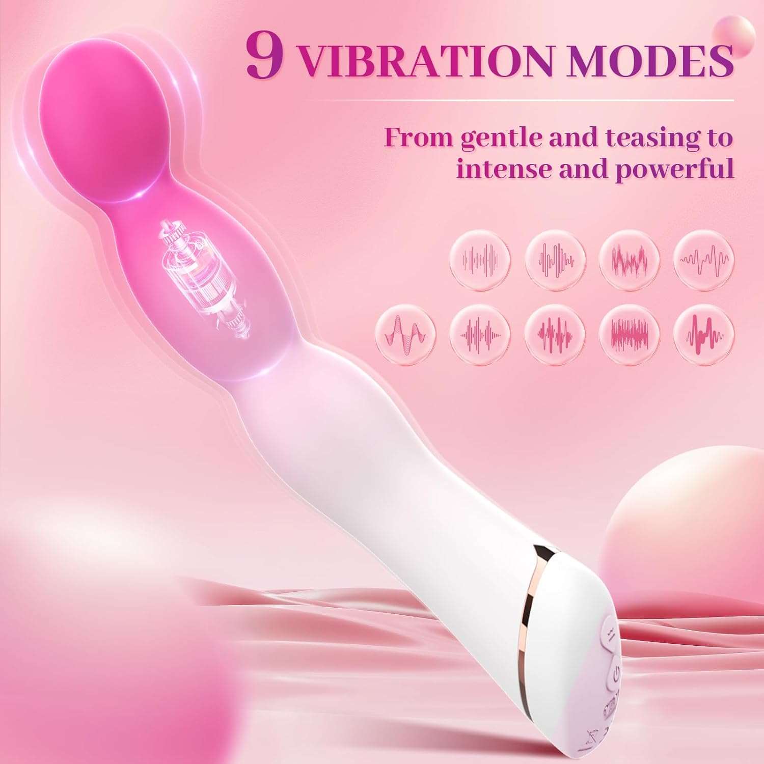 PulseWave Vibrating Anal Beads Wand - SinfulX