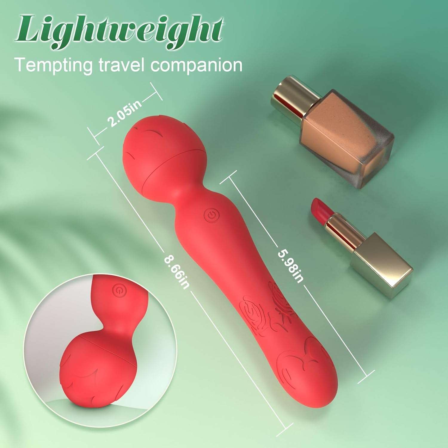 QueenVibe Rose Clit Stimulation Wand Vibrator - SinfulX
