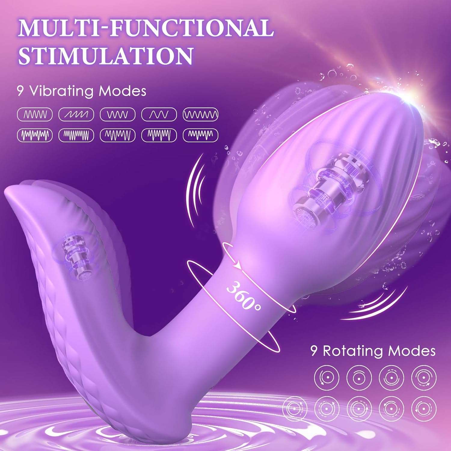 RadiantFlow 360° Wearable Dildo Vibrator - SinfulX