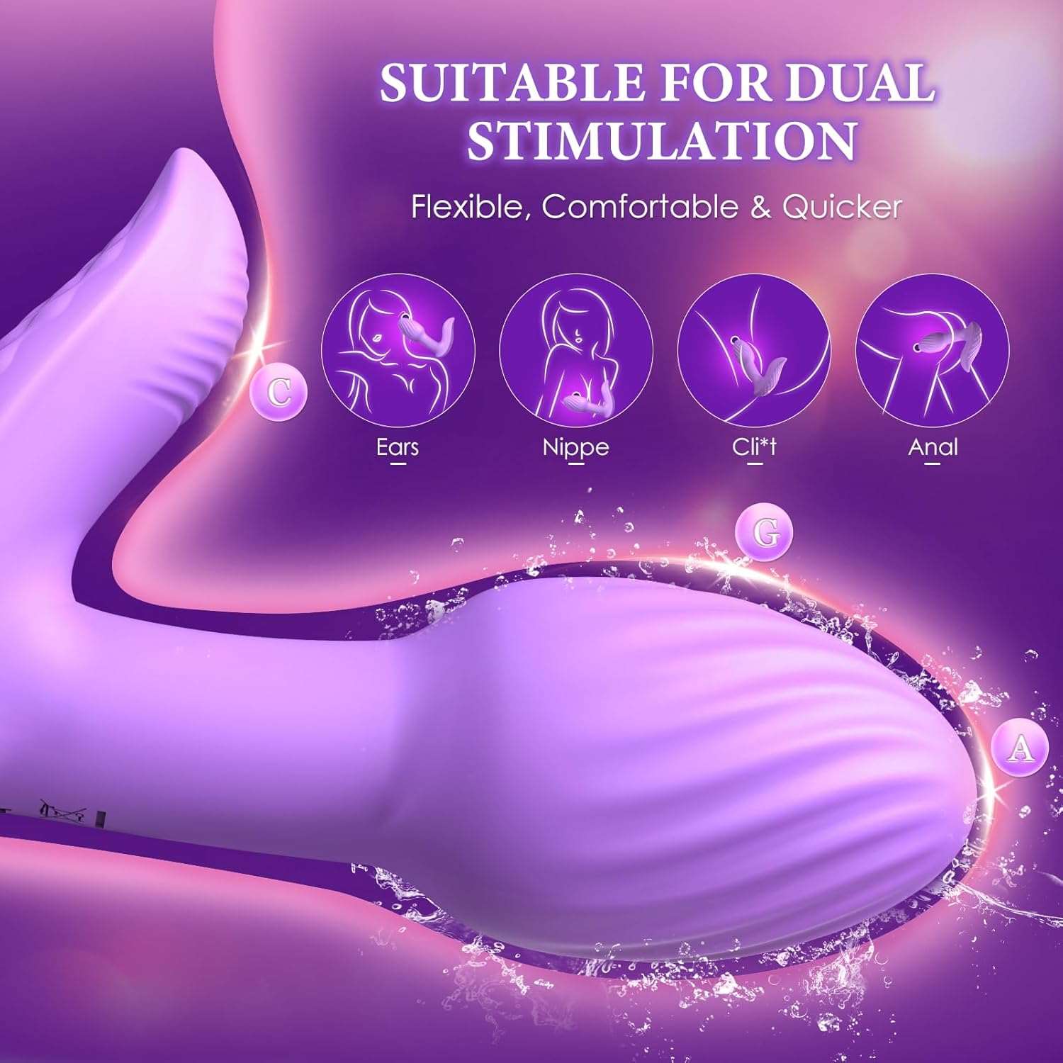 RadiantFlow 360° Wearable Dildo Vibrator - SinfulX