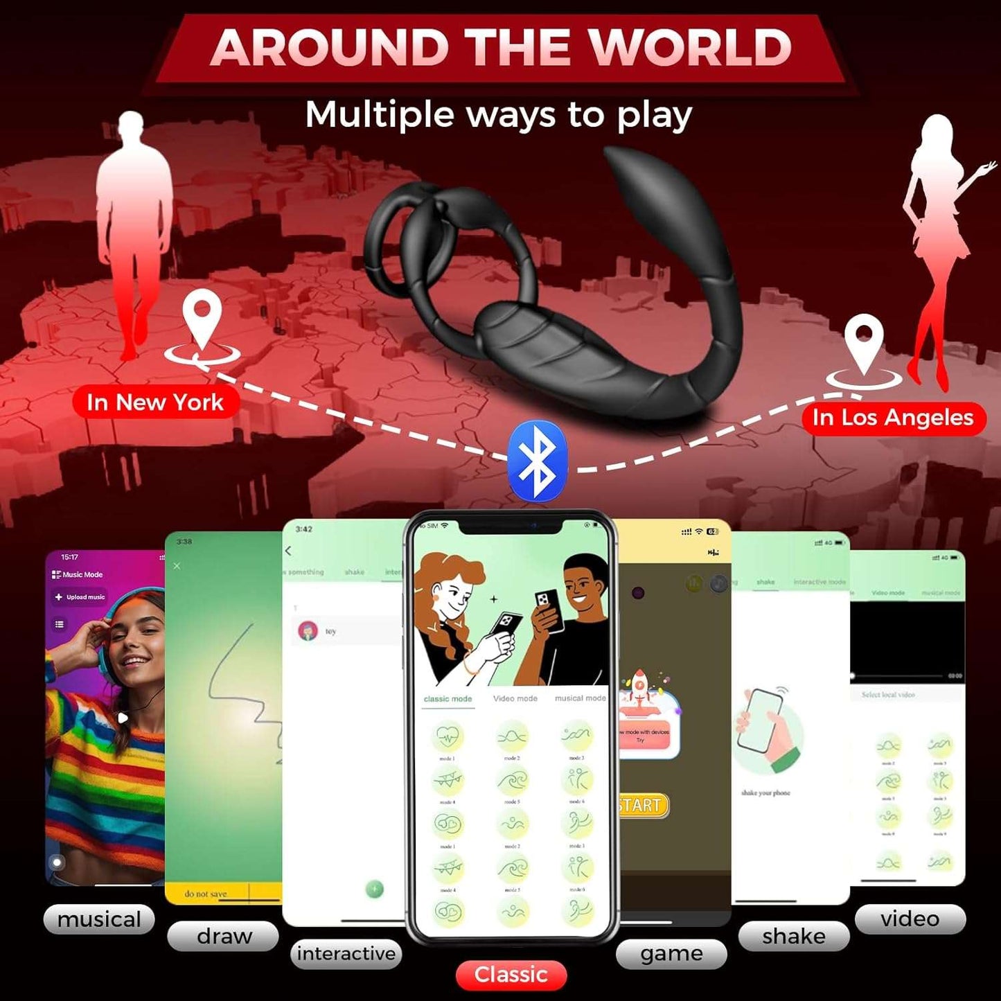 RaptureLoop Remote Control Prostate Plug Penis Ring - SinfulX