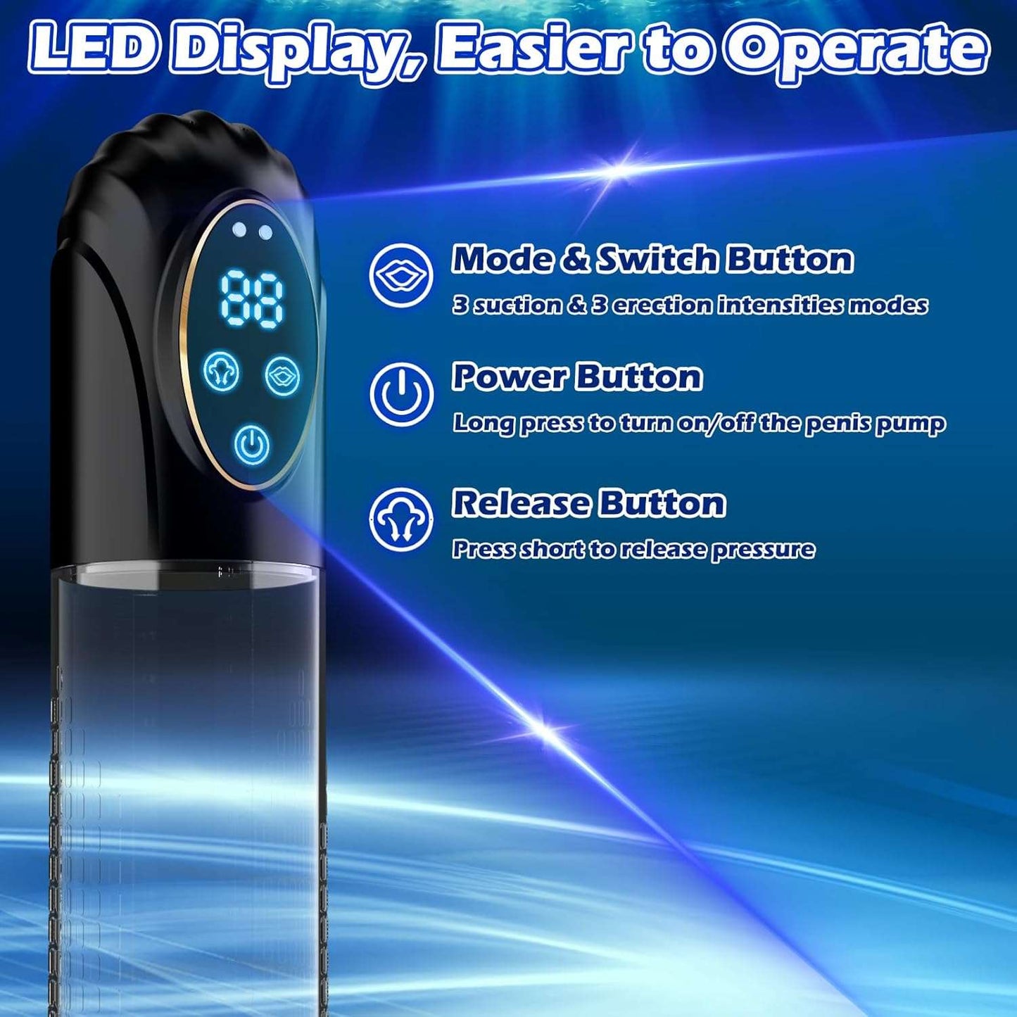 RaptureVault Electric Penis Pump Vacuum Enlarger - SinfulX