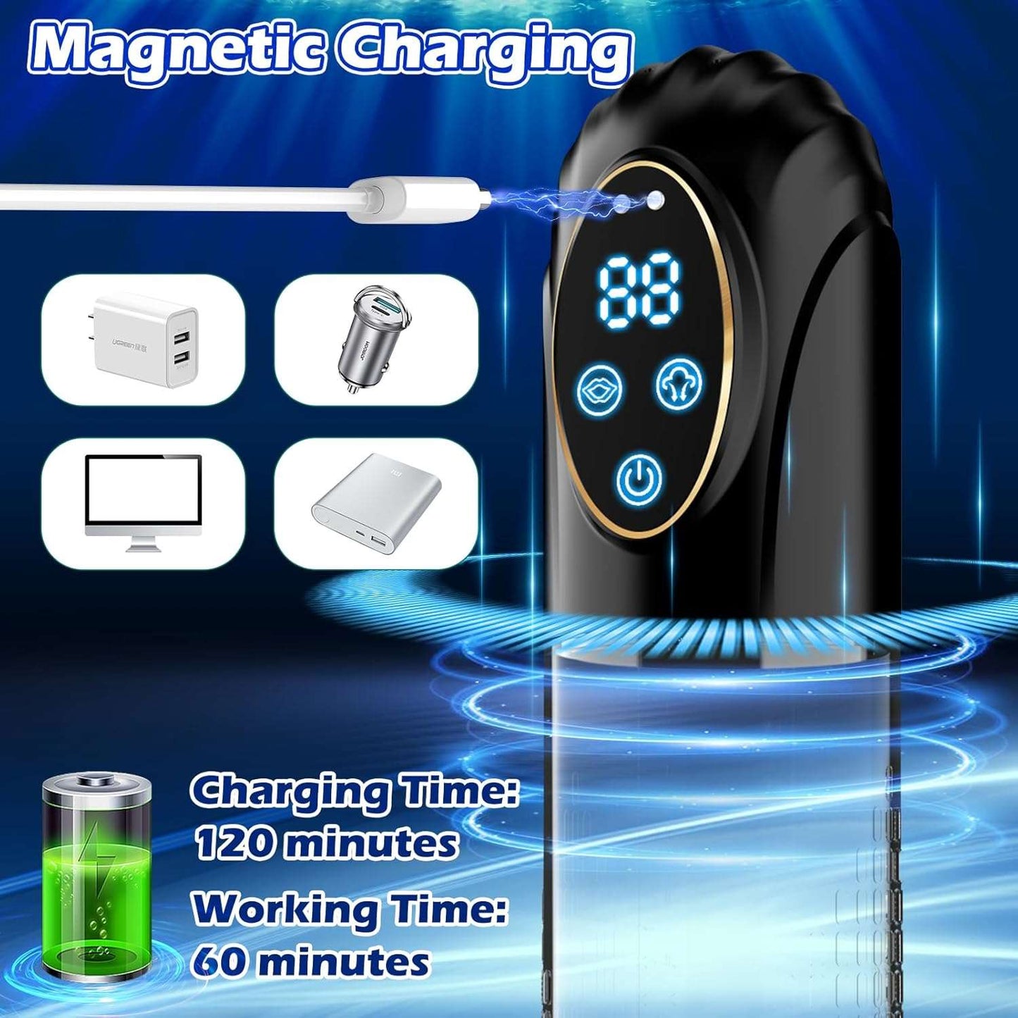 RaptureVault Electric Penis Pump Vacuum Enlarger - SinfulX