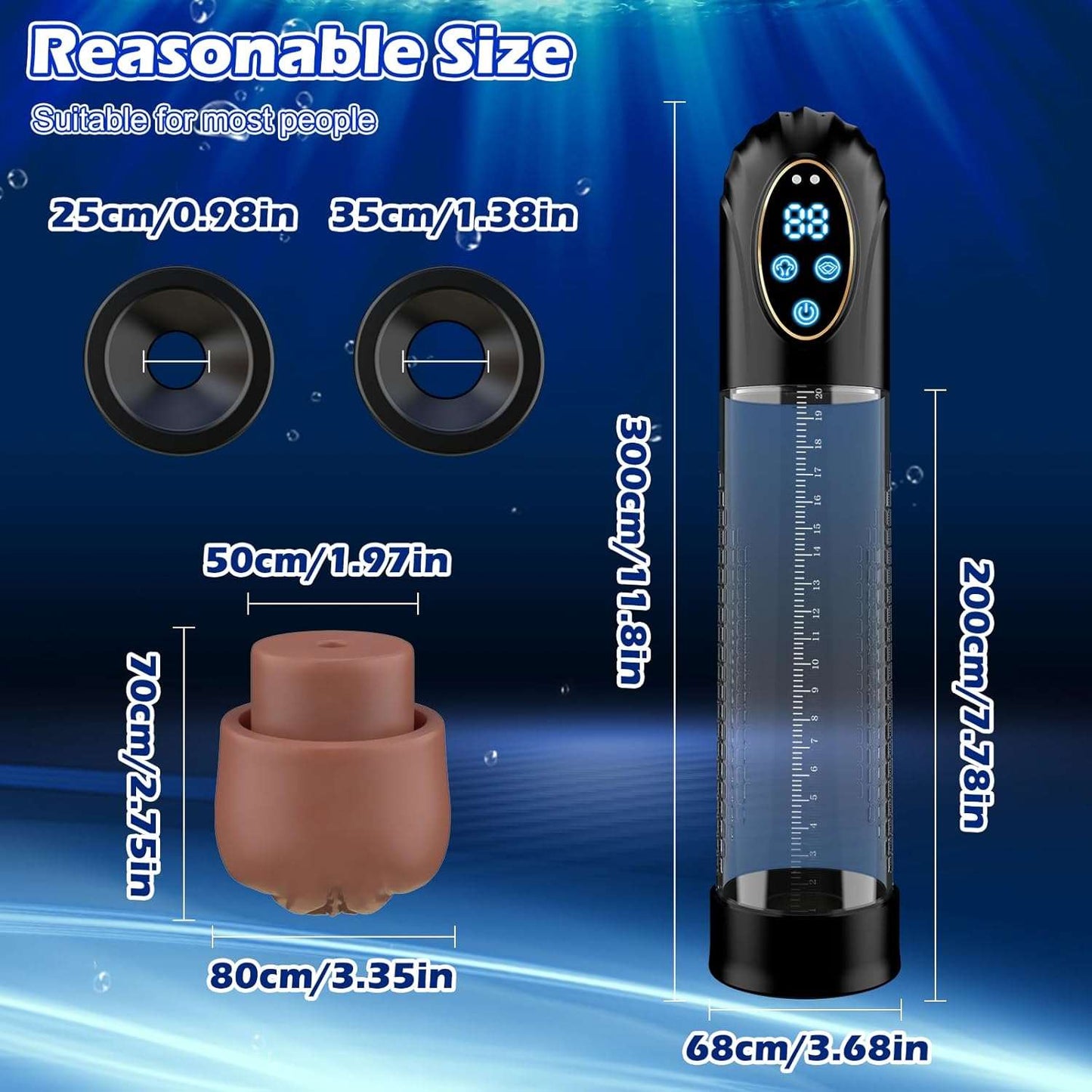RaptureVault Electric Penis Pump Vacuum Enlarger - SinfulX