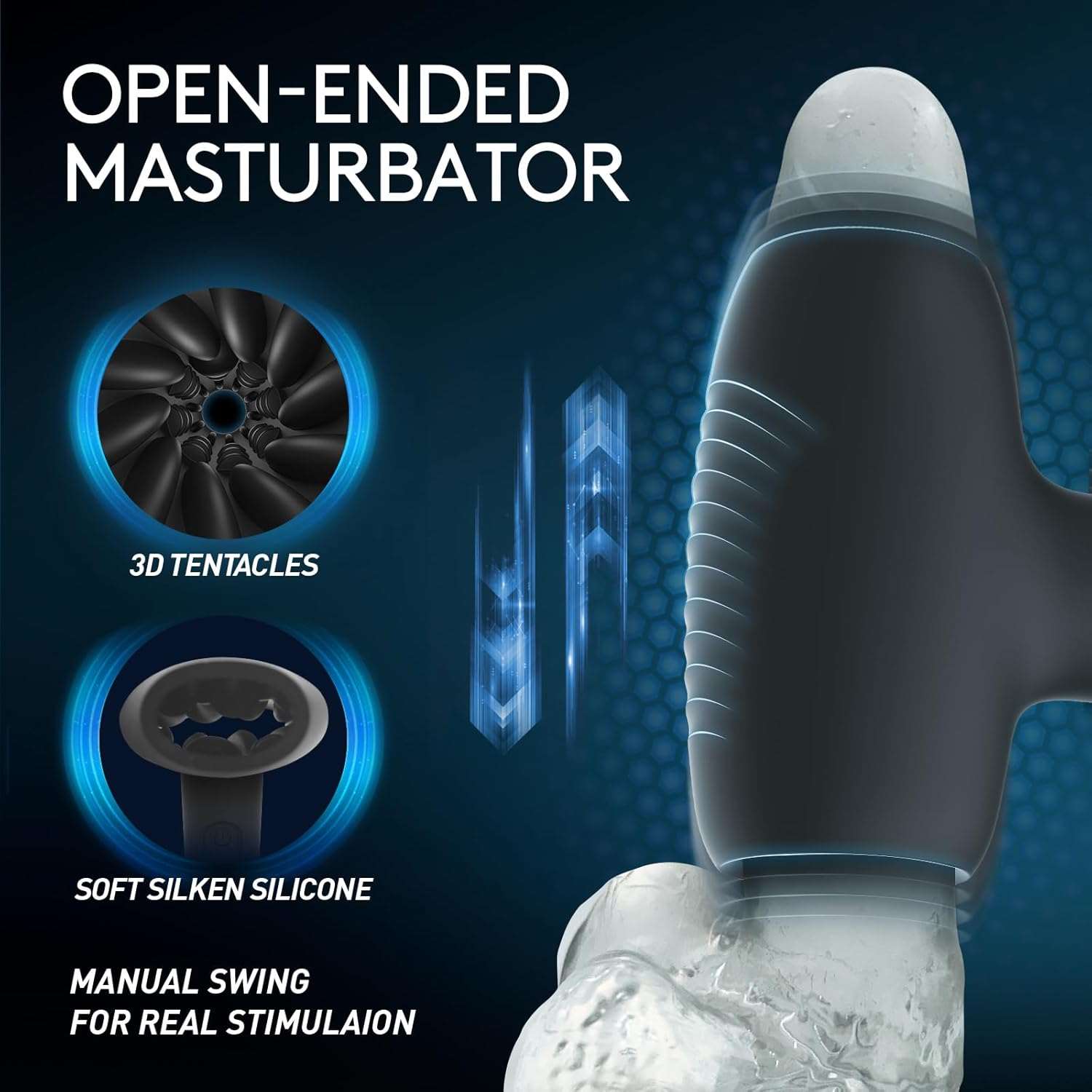 RhythmGuide Vigorous Vibrations Open Ended Masturbator - SinfulX