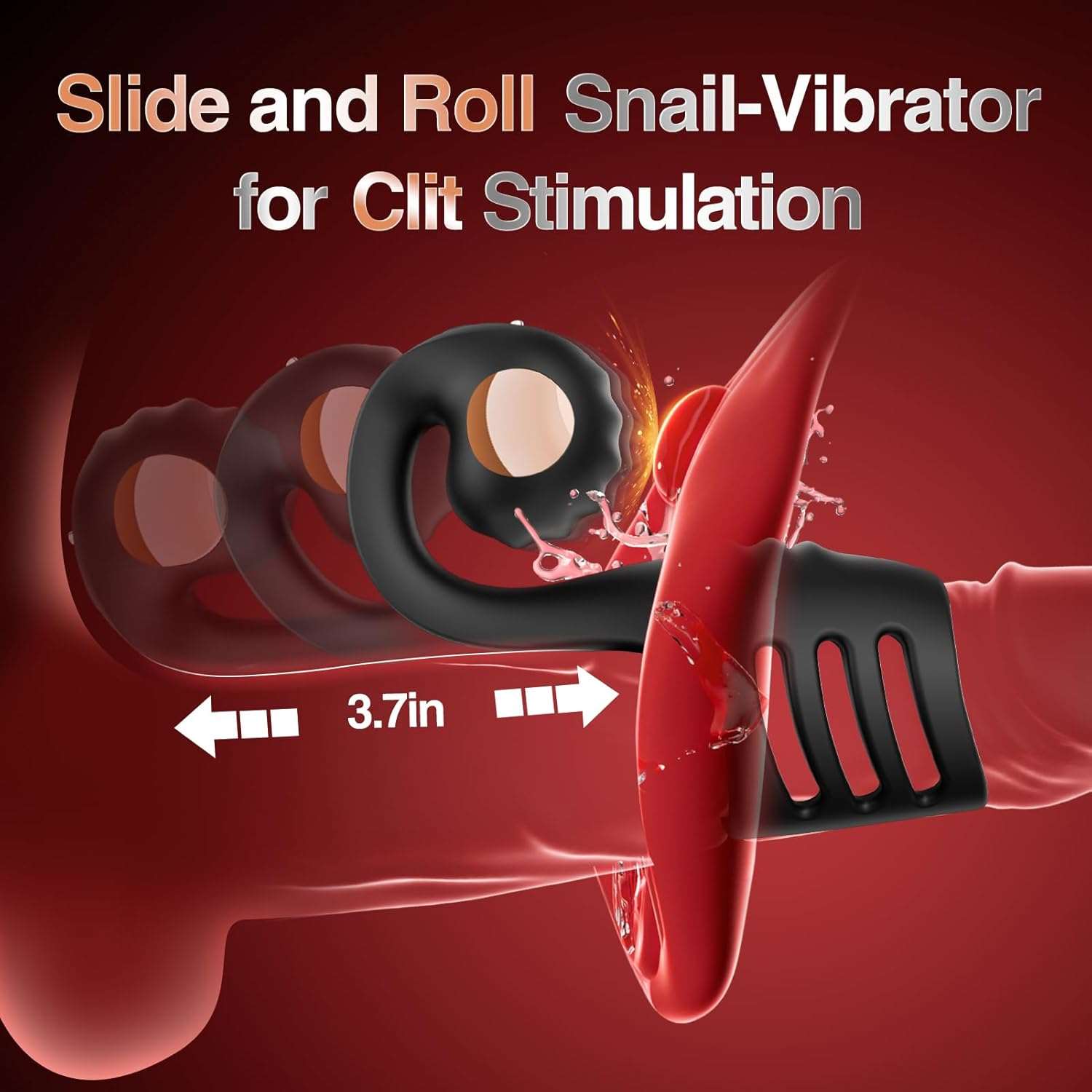 RingFusion Snail Clitoral Massager Penis Sleeve - SinfulX