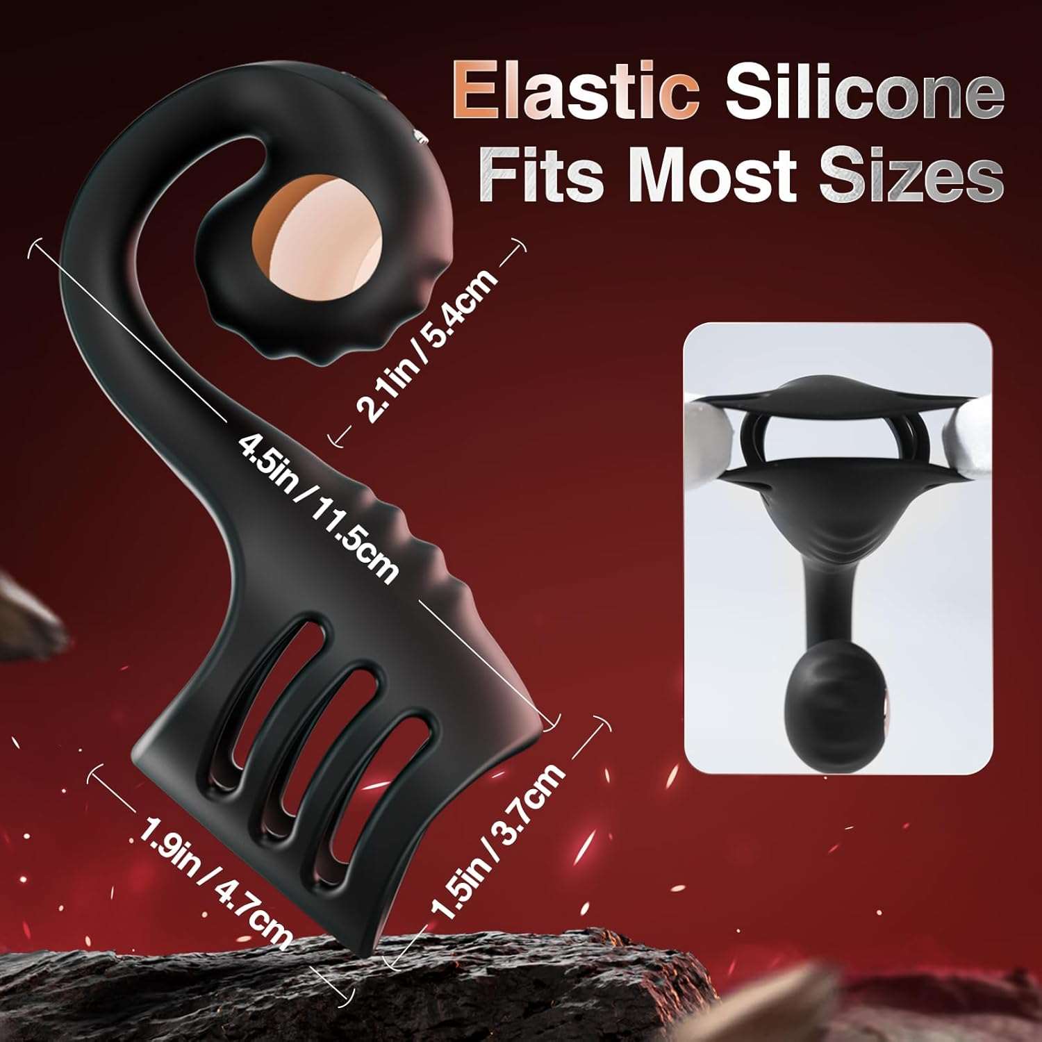 RingFusion Snail Clitoral Massager Penis Sleeve - SinfulX