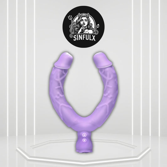 RoseFlex 15.75” Double-Ended Vibrating Dildo 10 Modes - SinfulX - Personal Care > Sexual Wellness > Dual-Ended Stimulator